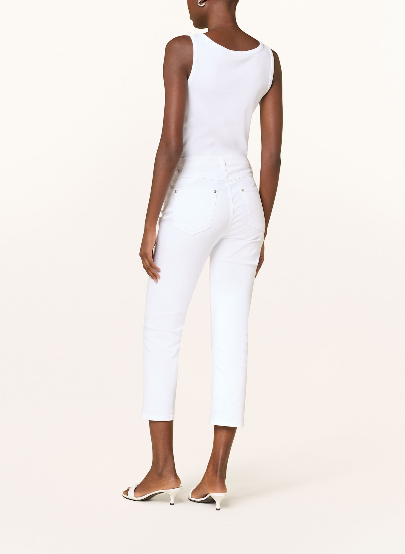 monari Tanktop mit Schmucksteinen: WEISS / ROT