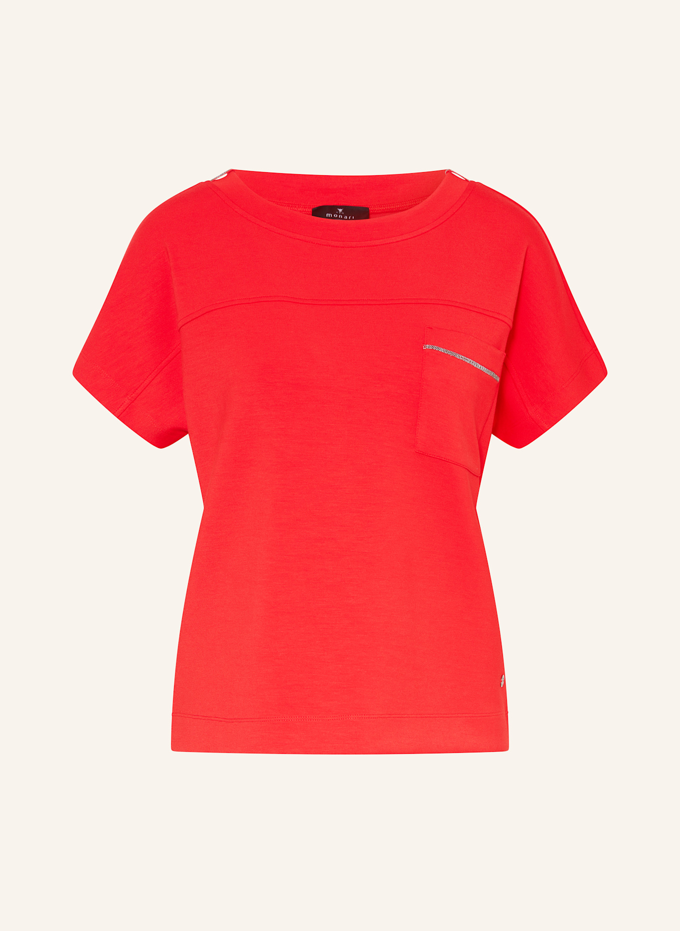 monari Sweatshirt mit Schmucksteinen: ROT
