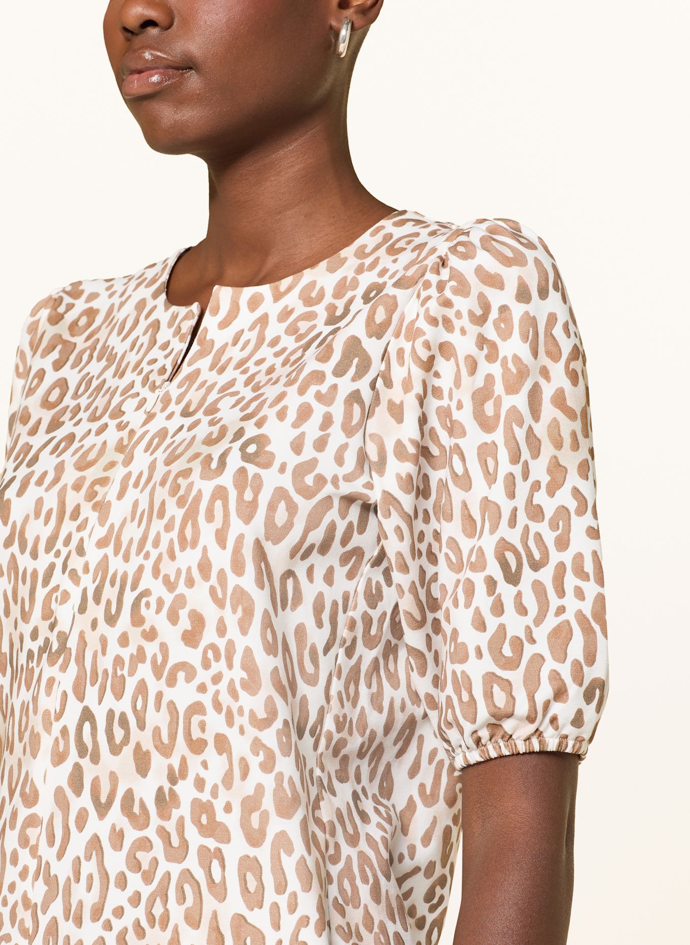 monari Jerseykleid: CAMEL/ ECRU/ BRAUN