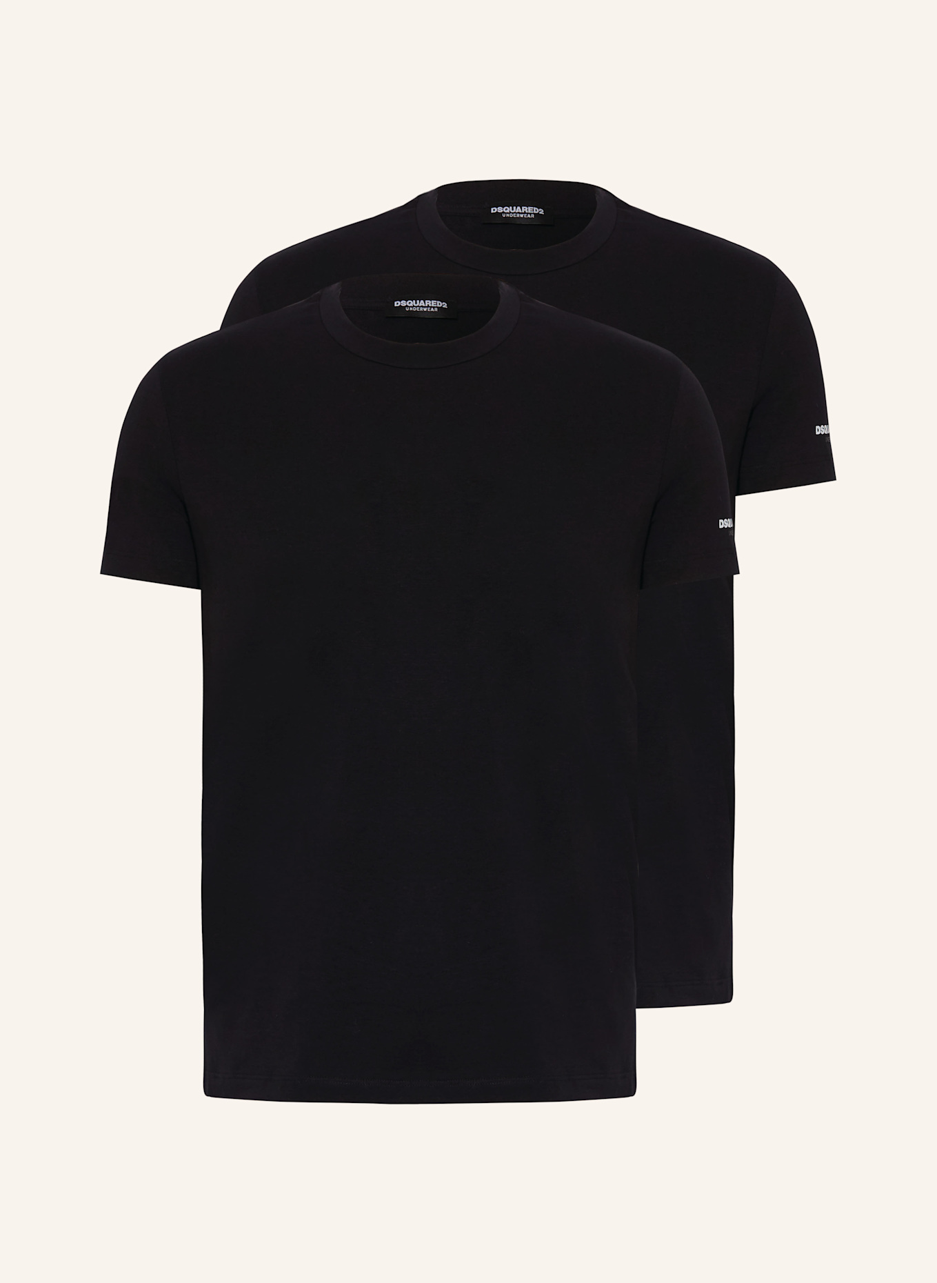 DSQUARED2 2er-Pack T-Shirts: SCHWARZ