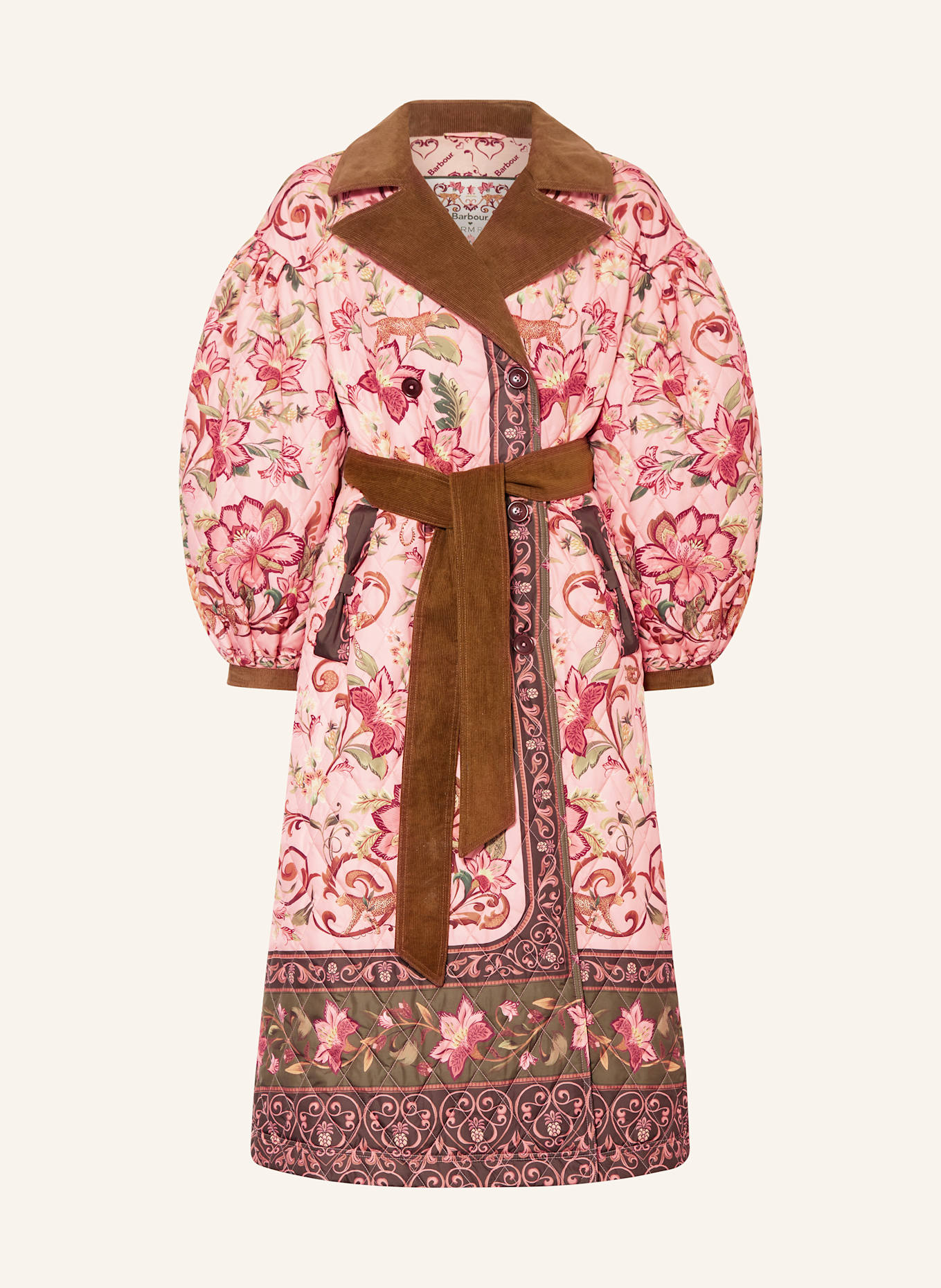 Barbour Steppmantel CAMI QUILT: ROSA / PINK / KHAKI