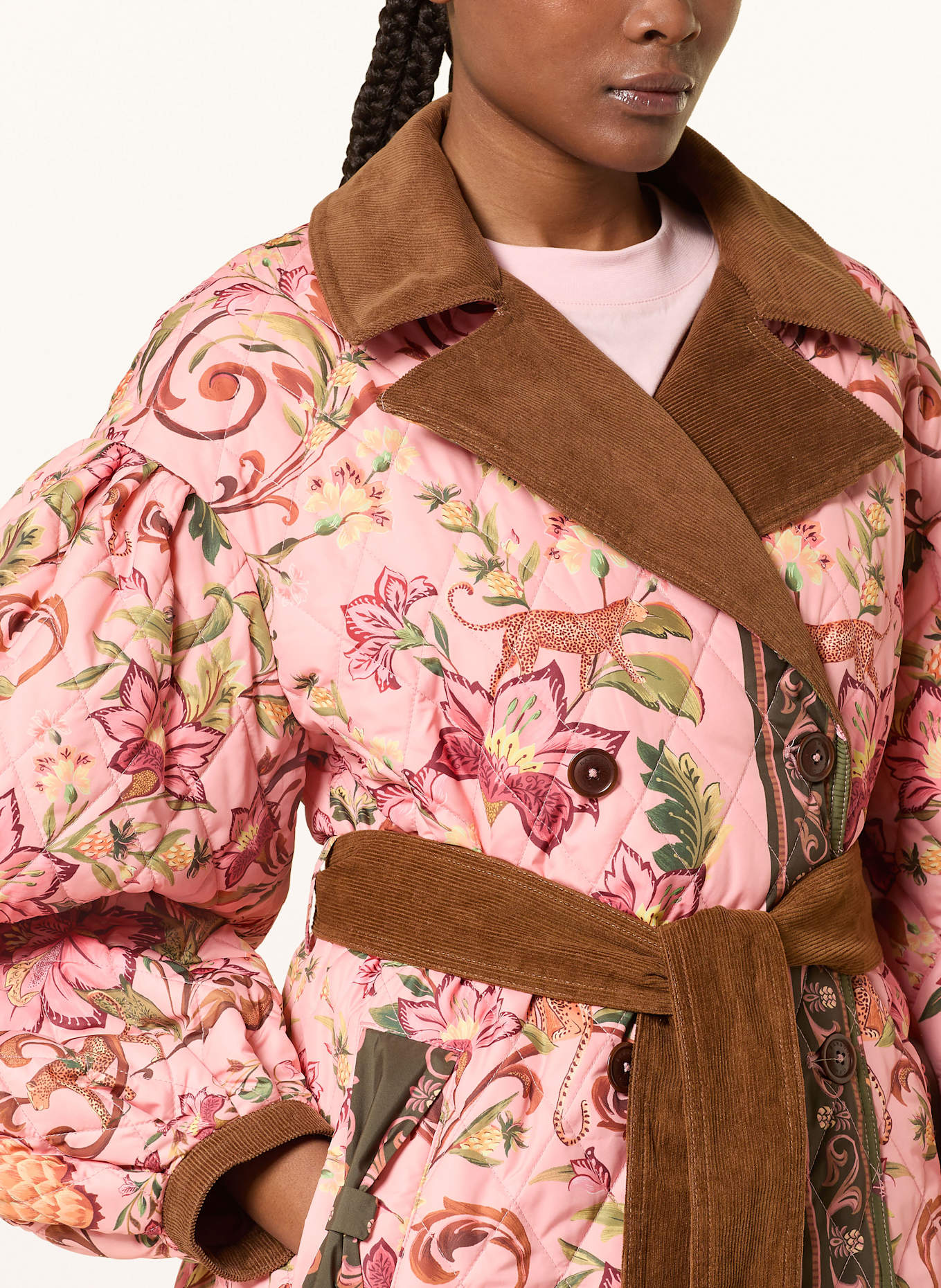 Barbour Steppmantel CAMI QUILT: ROSA / PINK / KHAKI