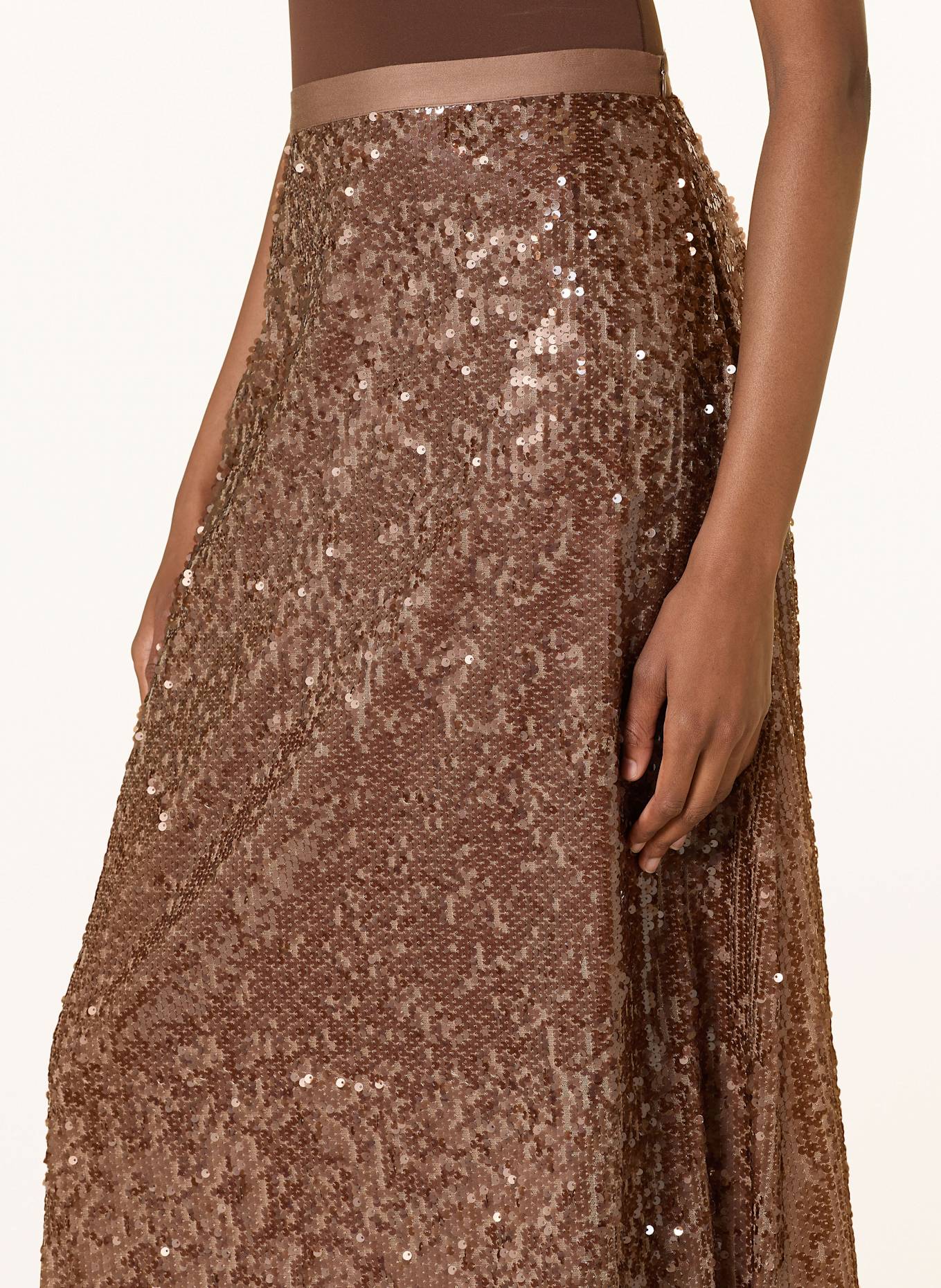 MRS & HUGS Rock mit Pailletten: DUNKELBRAUN