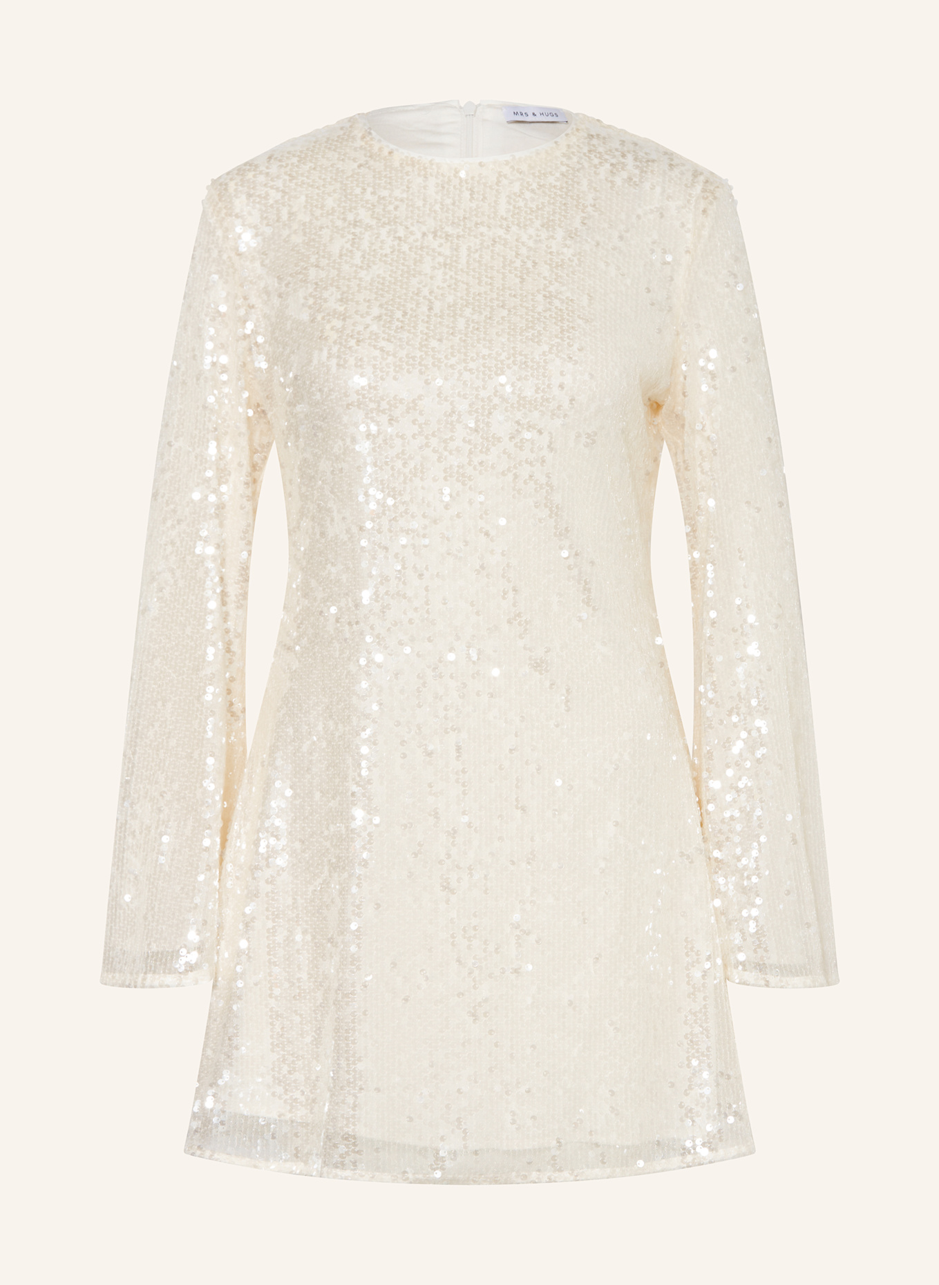MRS & HUGS Kleid mit Pailletten: ECRU