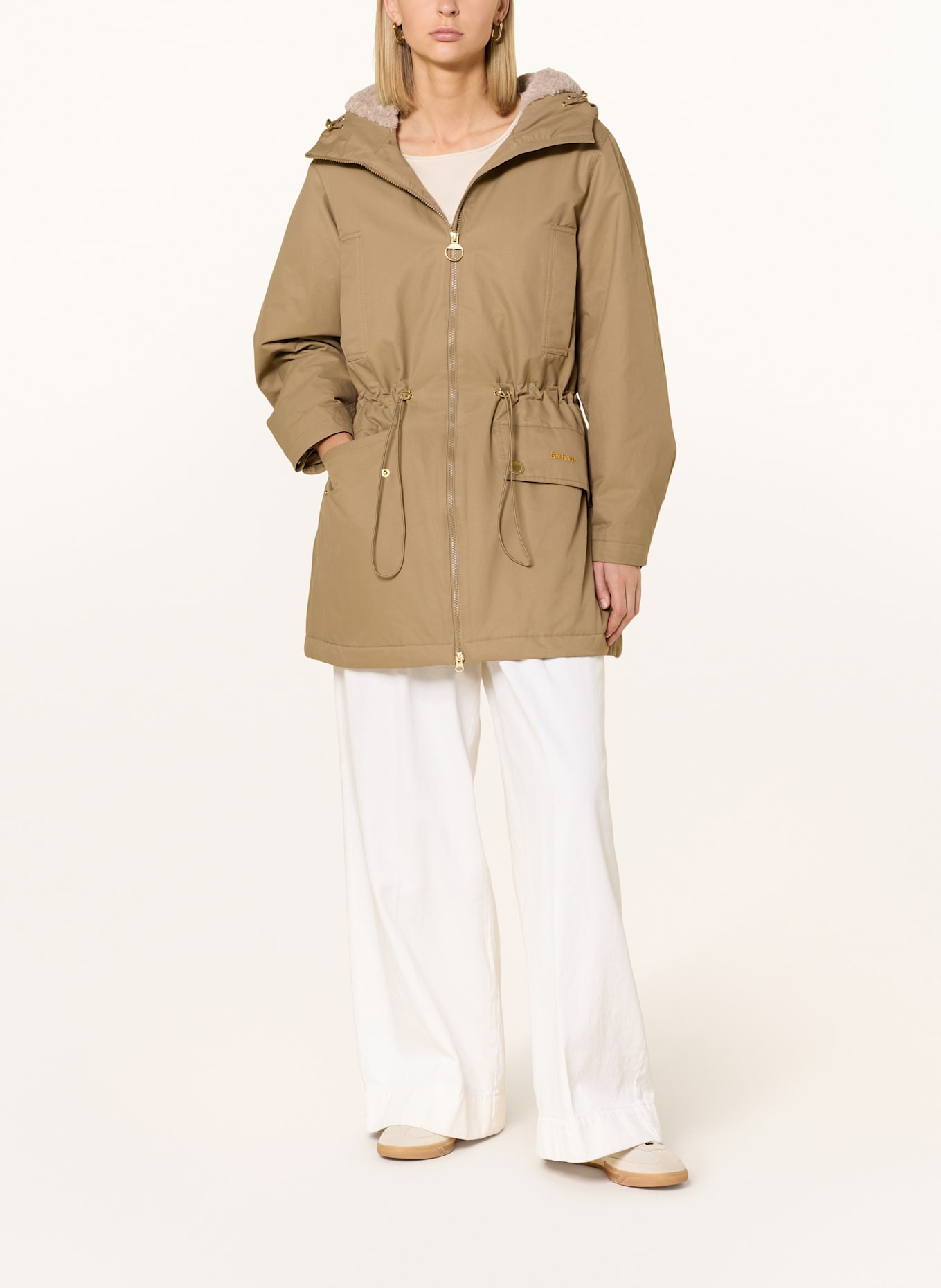 Barbour Parka INOLA mit Teddyfell: KHAKI