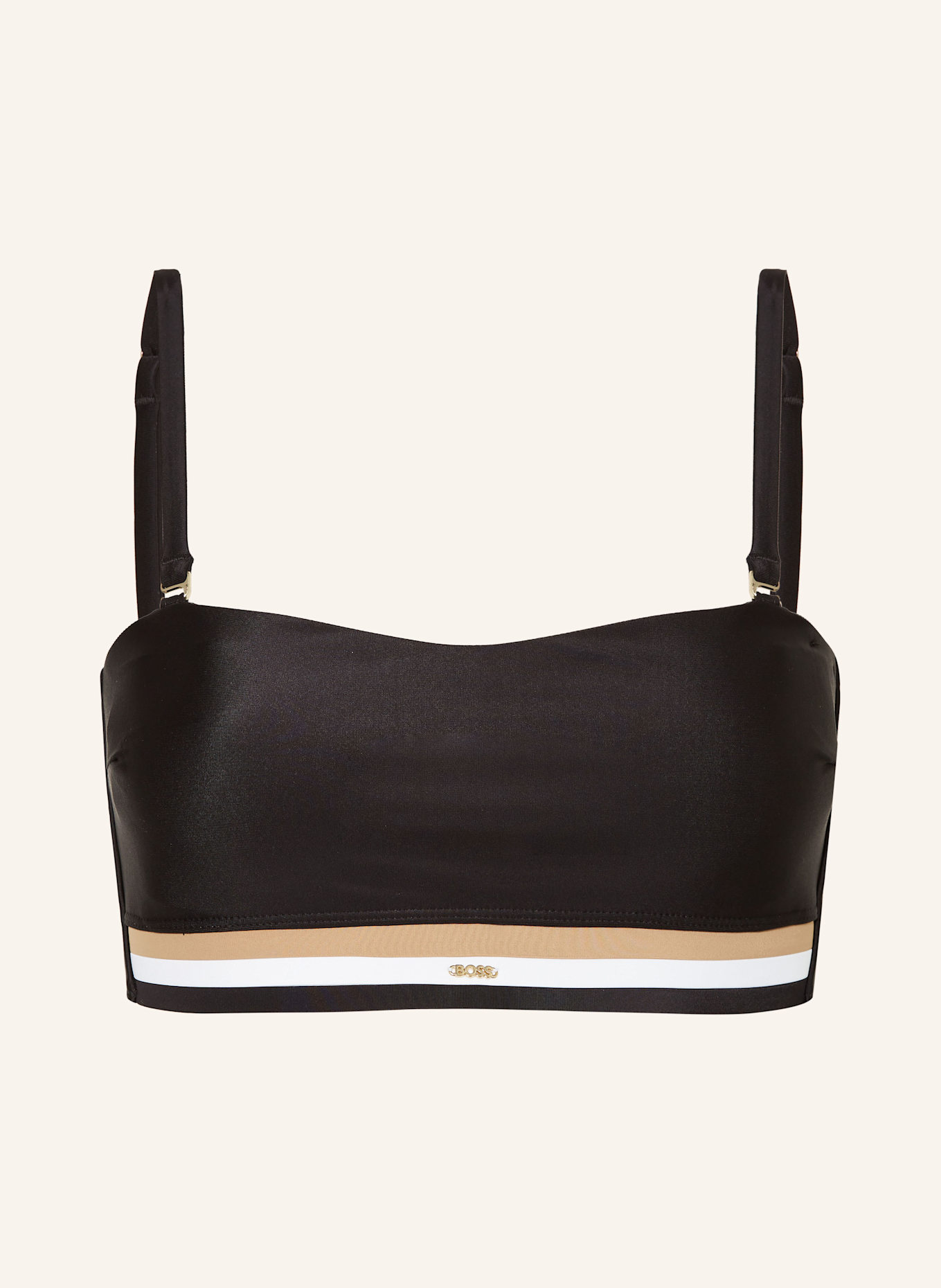 BOSS Bandeau-Bikini-Top ICONIC: SCHWARZ