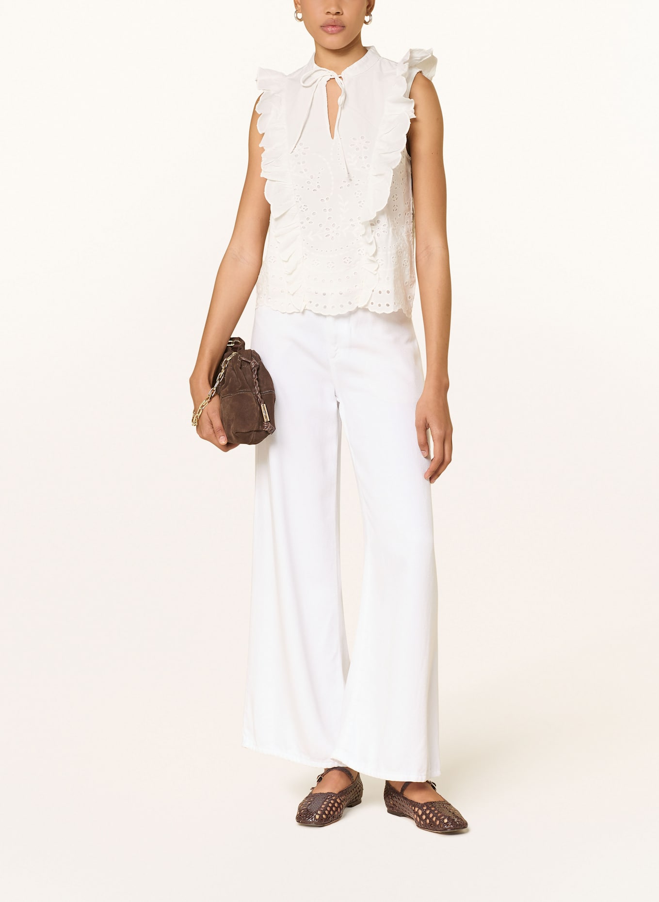 Rich & Royal Wide leg jeans: WIT