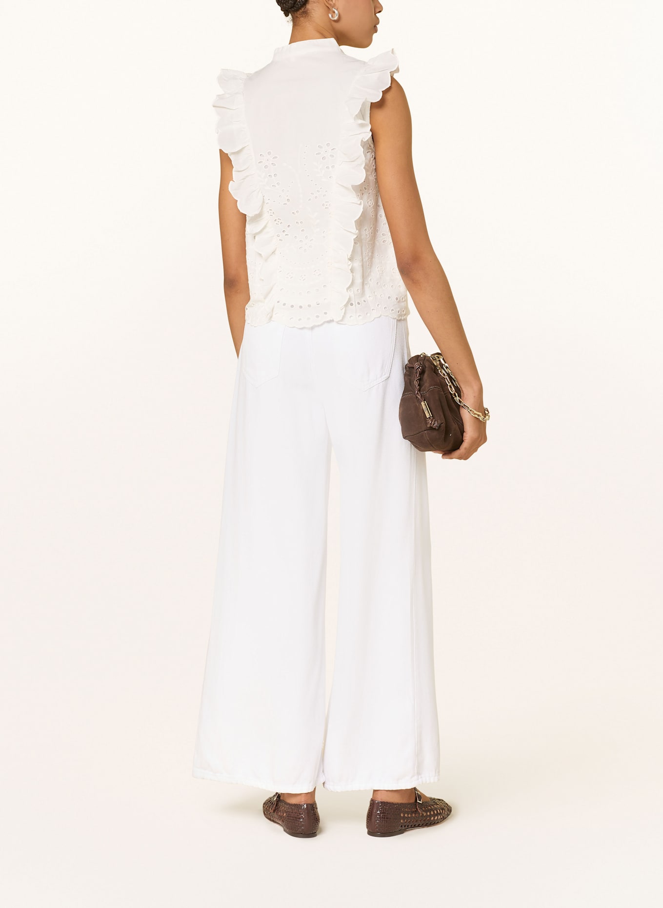 Rich & Royal Wide leg jeans: WIT