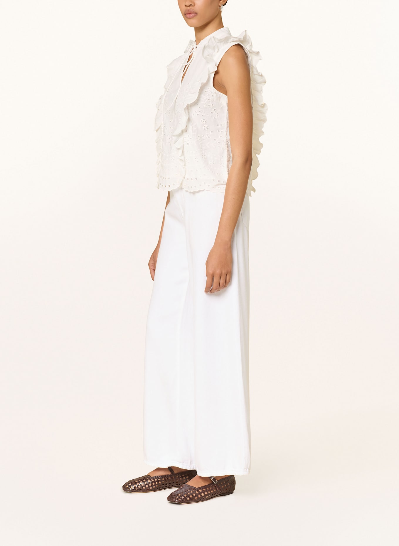 Rich & Royal Wide leg jeans: WIT