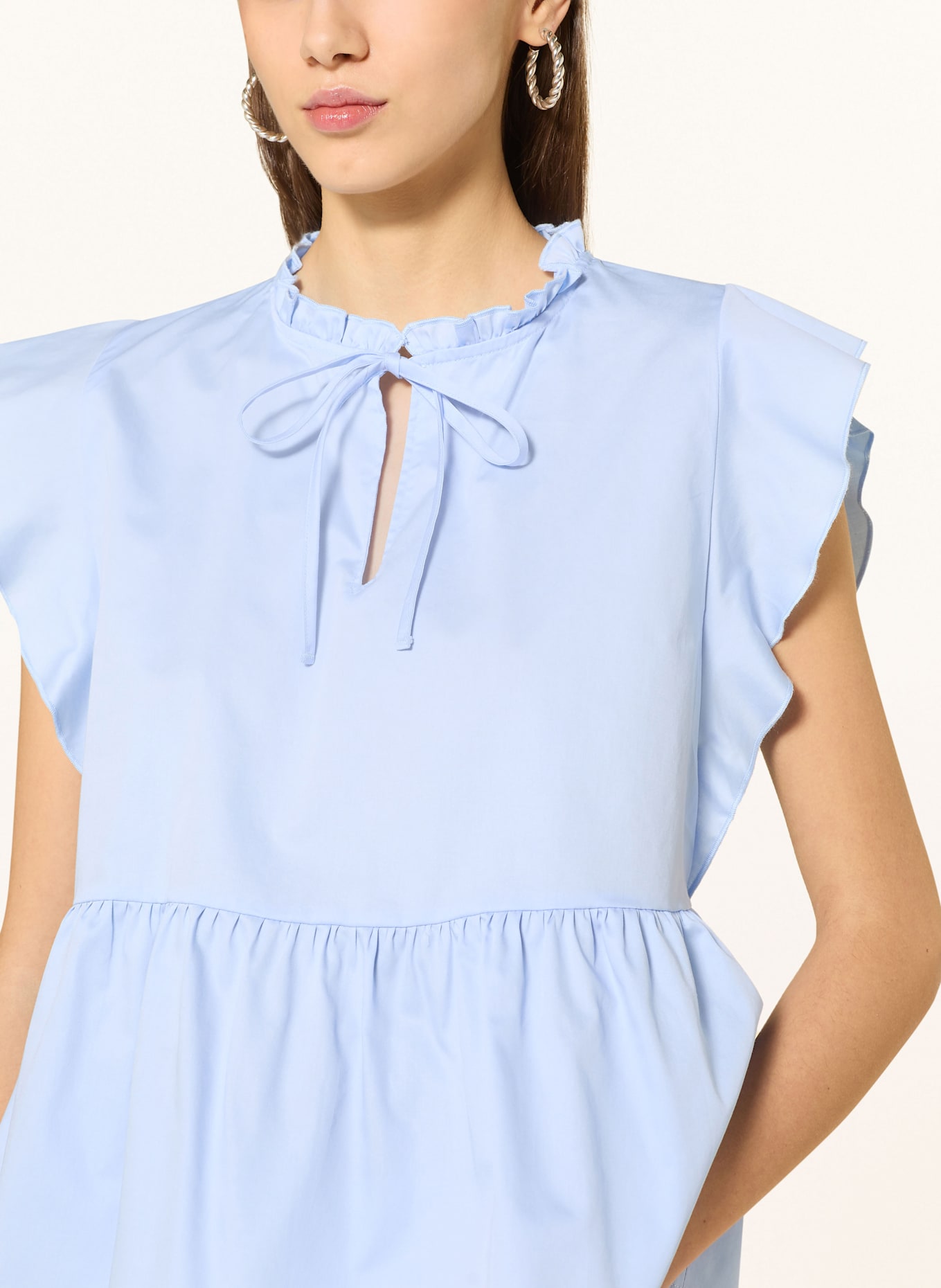 Rich & Royal Blusentop mit Rüschen: HELLBLAU