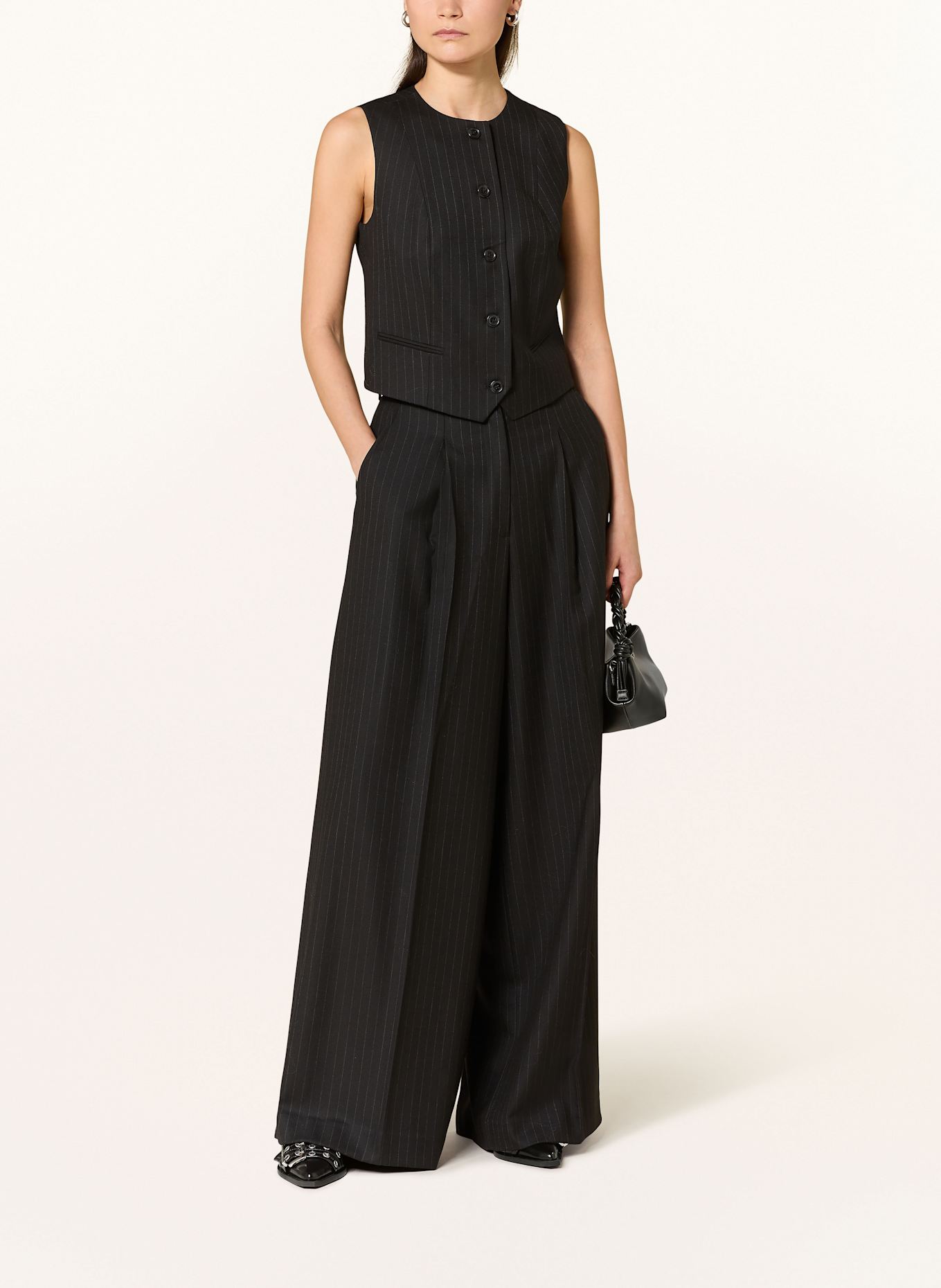 MRS & HUGS Blazerweste: SCHWARZ / WEISS