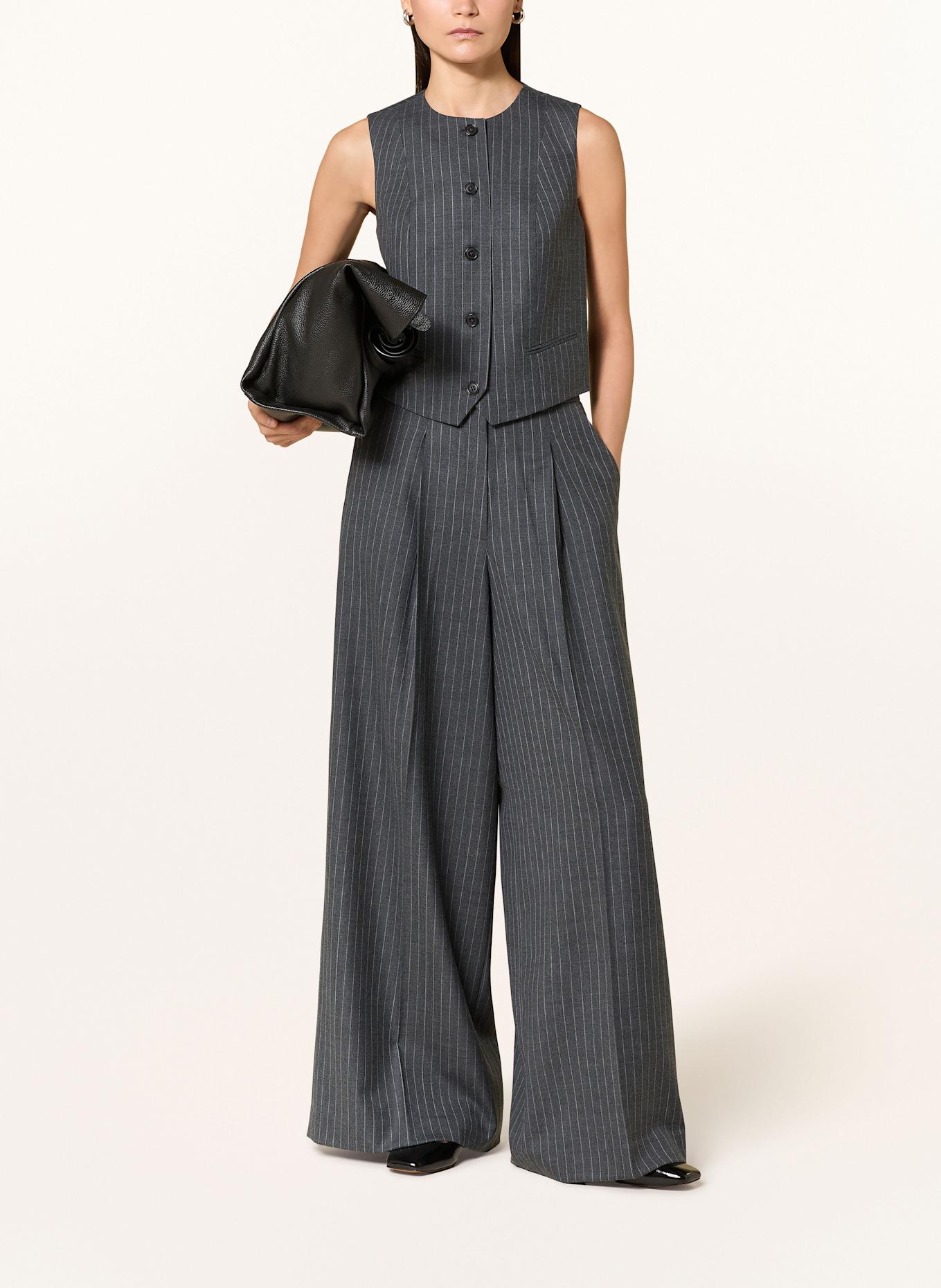 MRS & HUGS Blazerweste: GRAU / WEISS