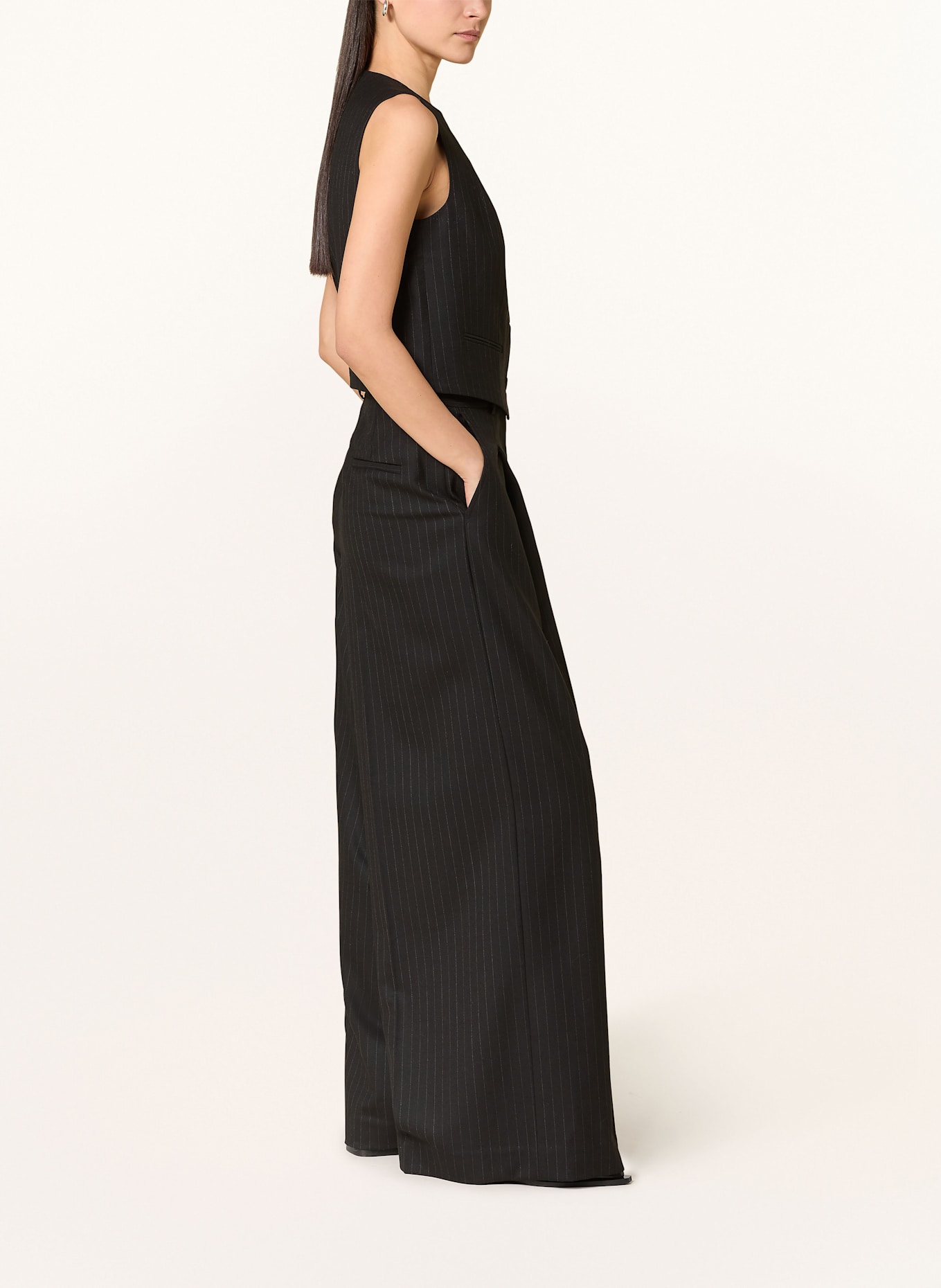 MRS & HUGS Marlenehose: SCHWARZ / WEISS