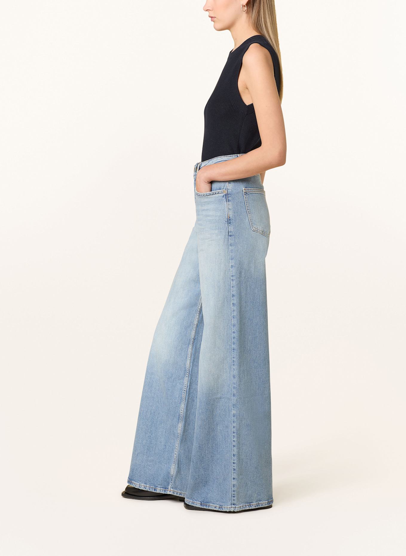 OPUS Jeansy wide leg MIVA: 70229 light breeze blue