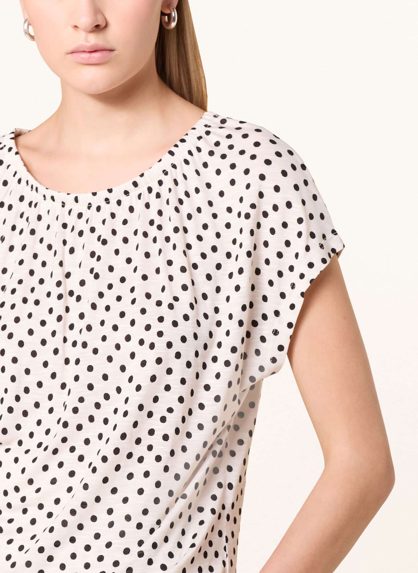 OPUS T-shirt SLIMSI: CREAM