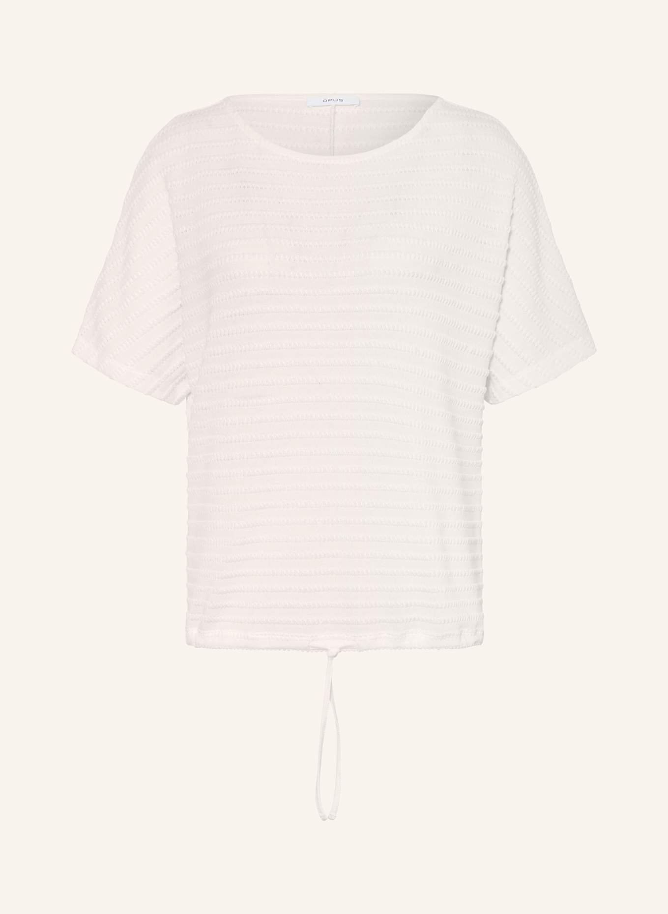 OPUS Strickshirt SARONJI: WEISS