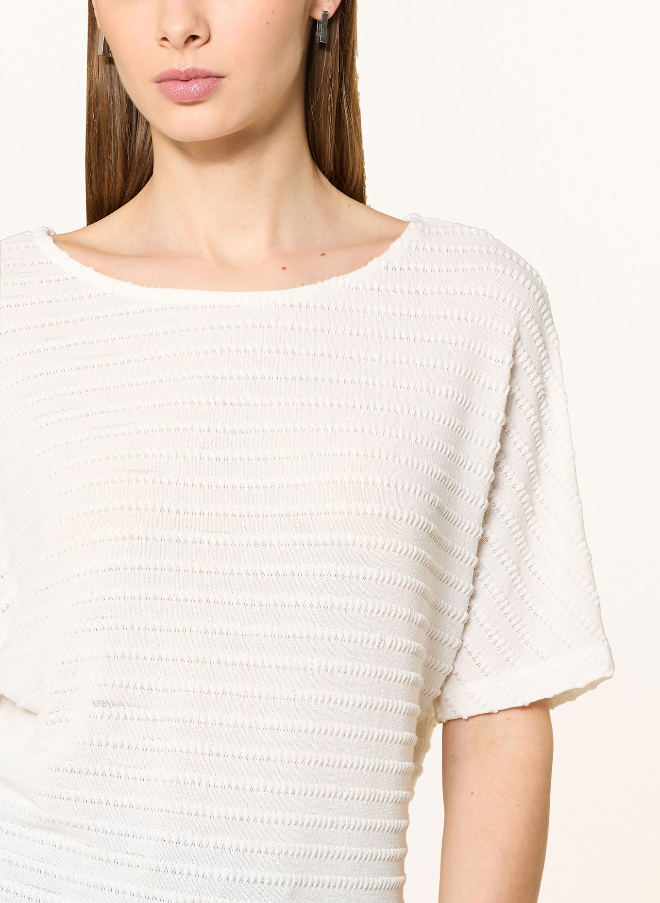 OPUS Strickshirt SARONJI: WEISS