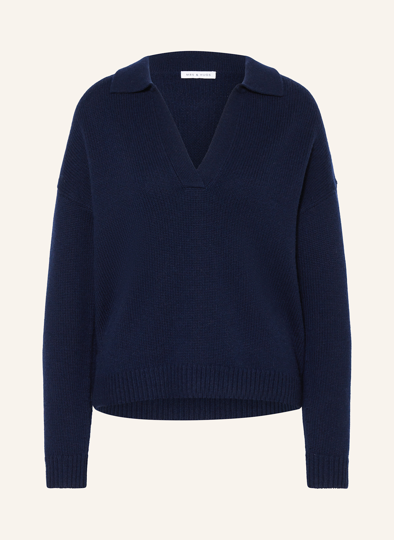 MRS & HUGS pullover Nash mit Cashmere: DUNKELBLAU
