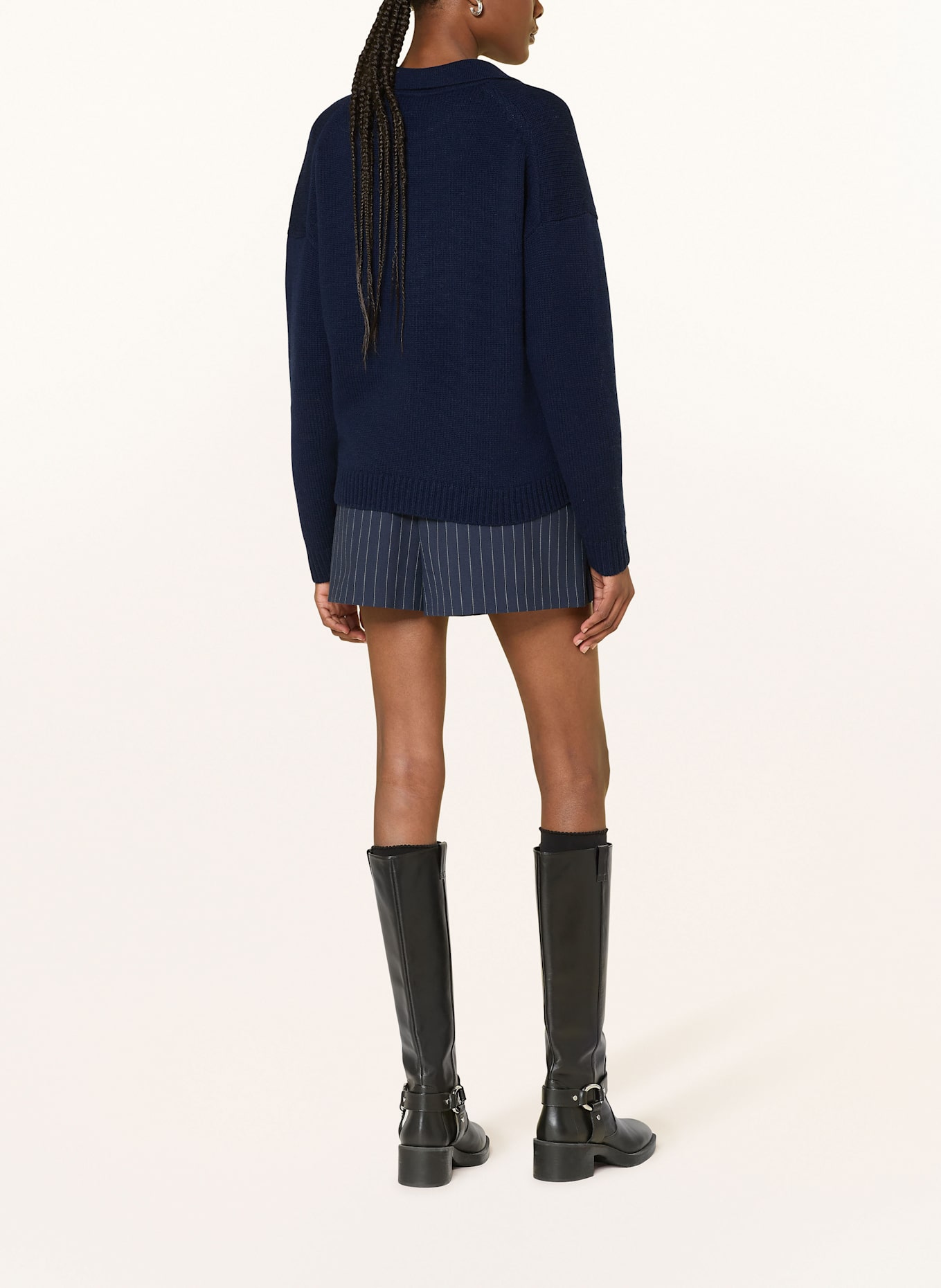 MRS & HUGS pullover Nash mit Cashmere: DUNKELBLAU