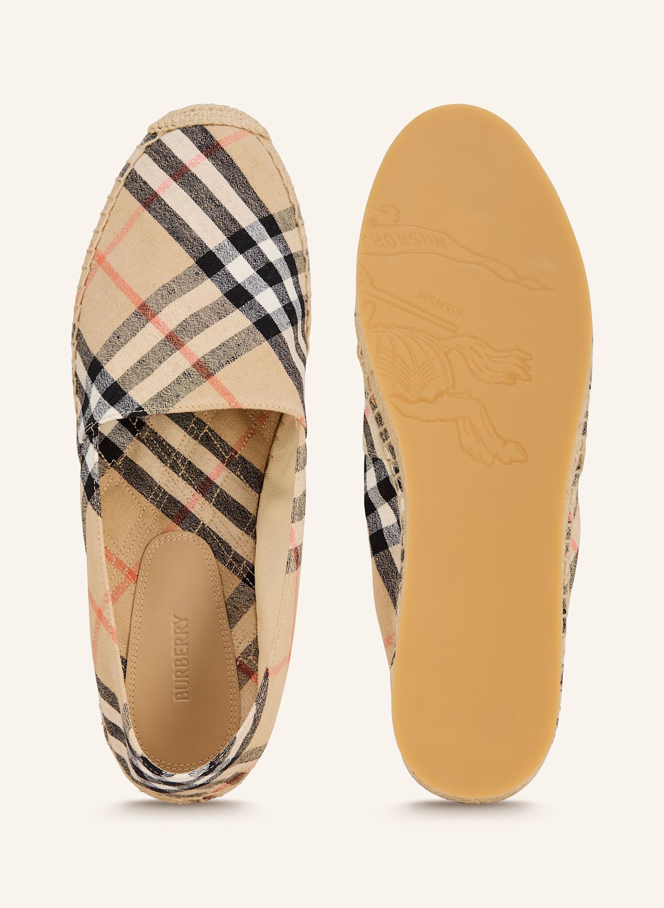 BURBERRY Espadrilles MEWS: CREAM/ BLACK