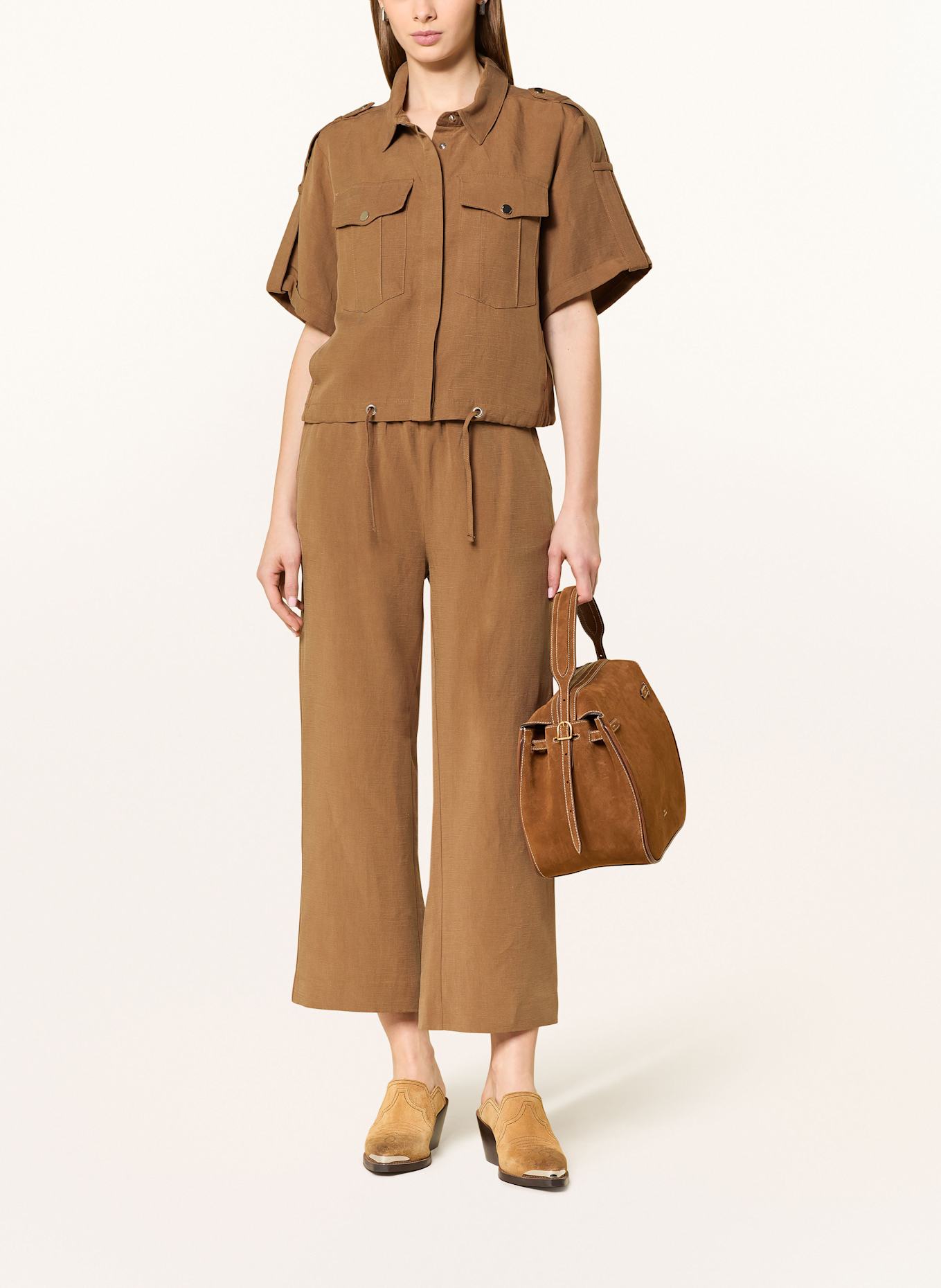 monari 7/8 pants: BROWN