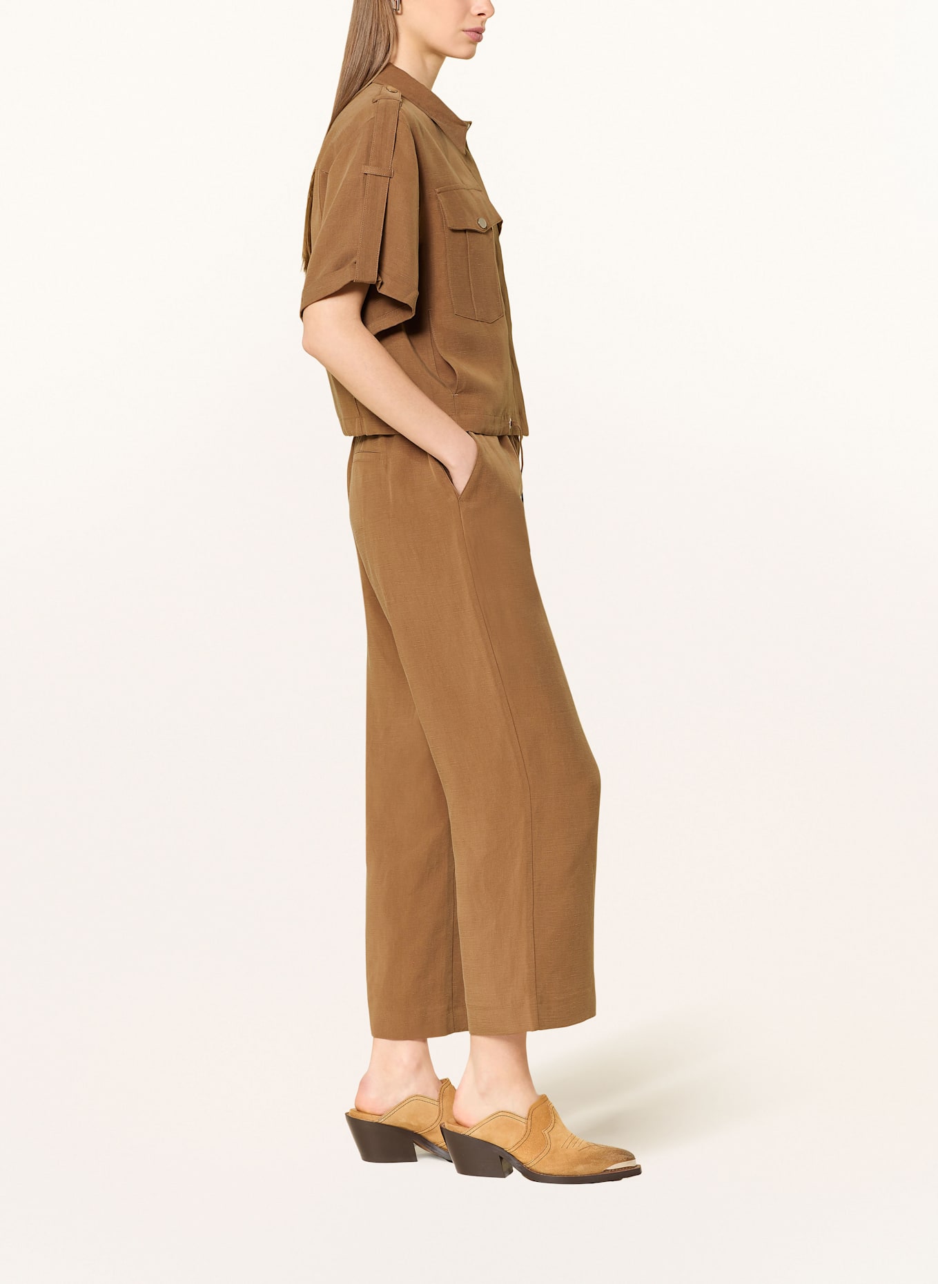 monari 7/8 pants: BROWN