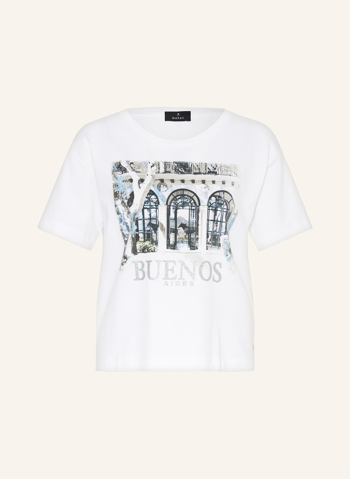 monari T-Shirt: WEISS/ HELLBLAU/ SILBER