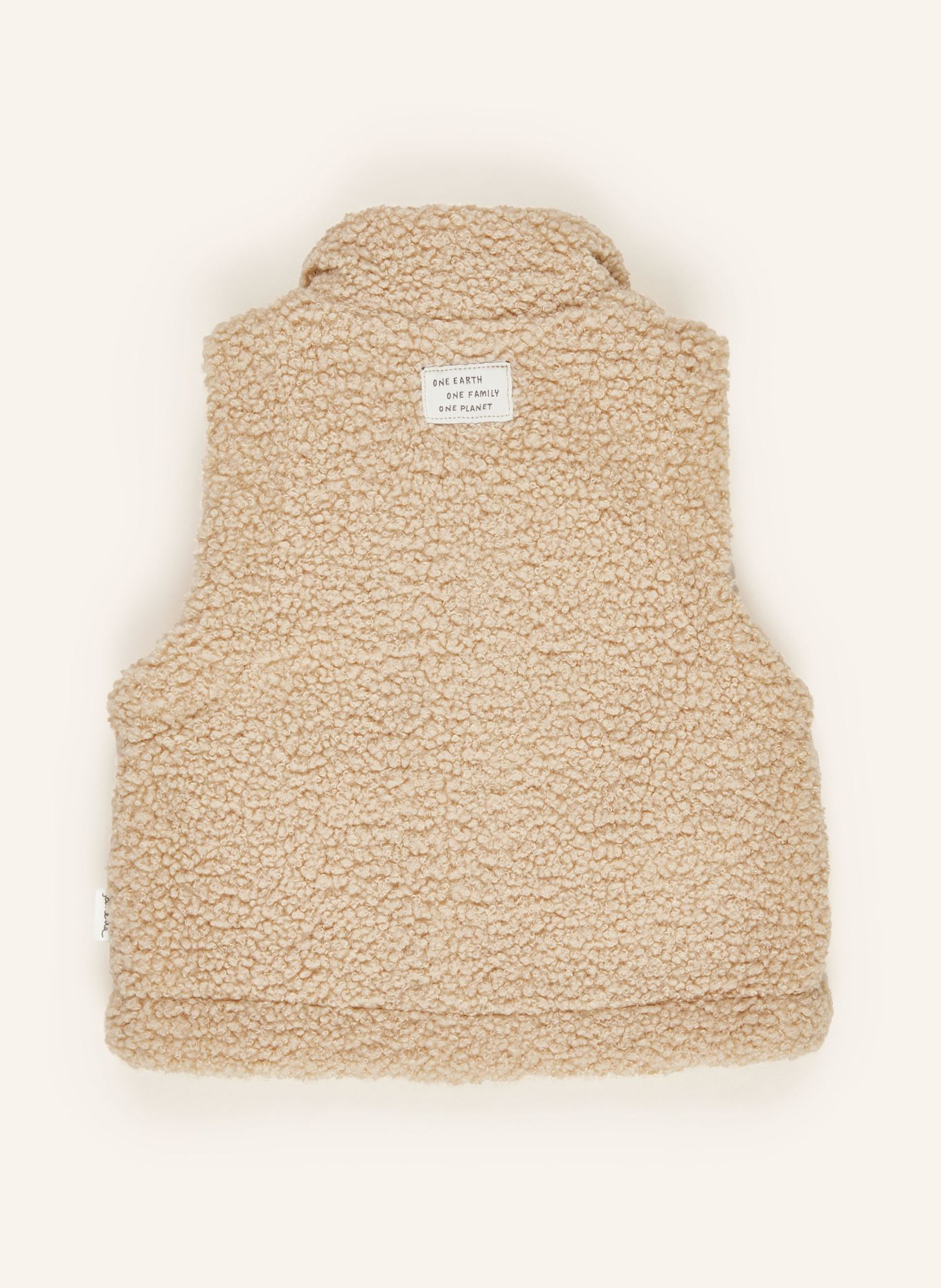 Sanetta PURE Plyšová vesta: KRÉMOVÁ