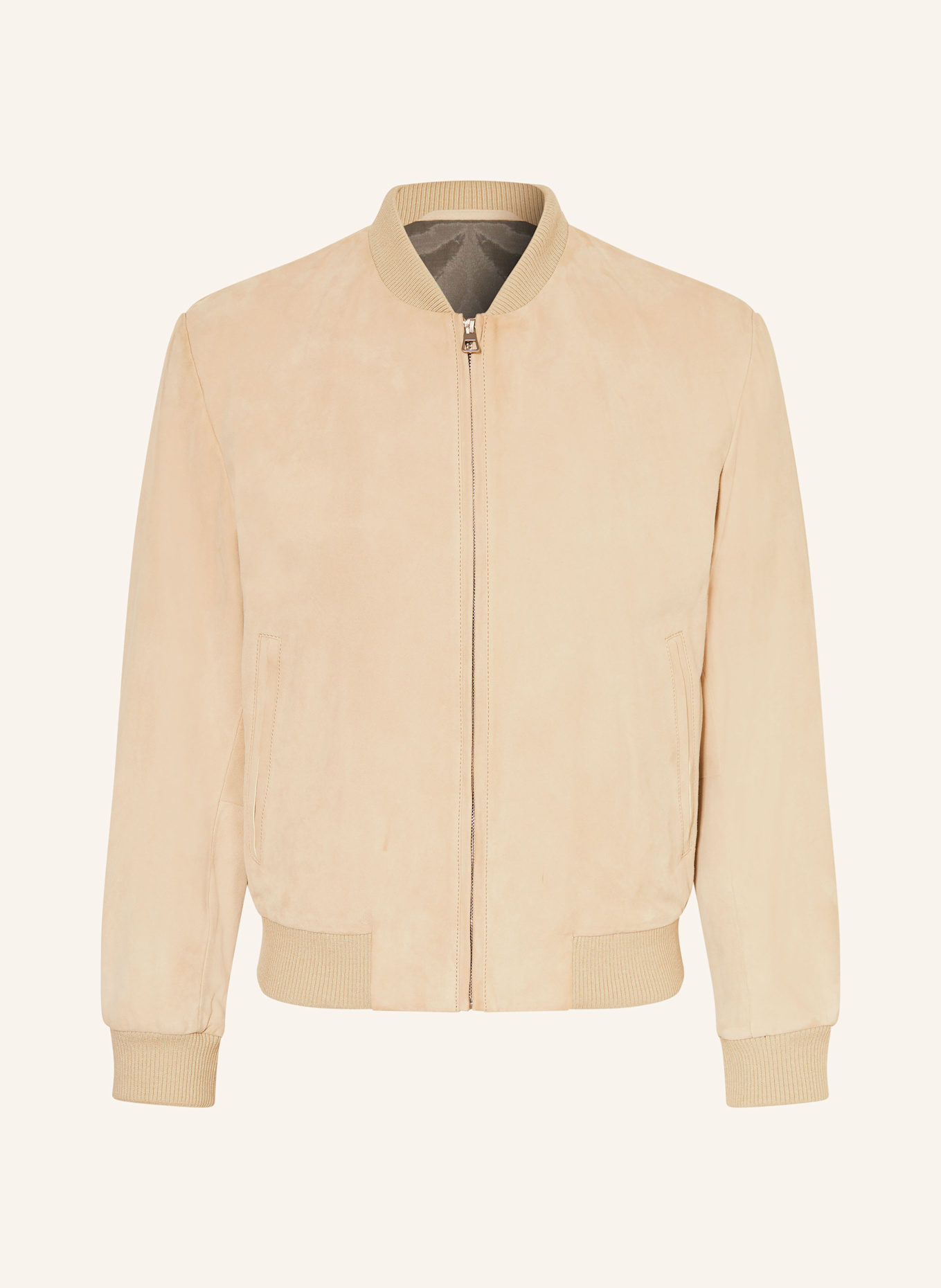 BOSS Lederblouson MILO: CREME