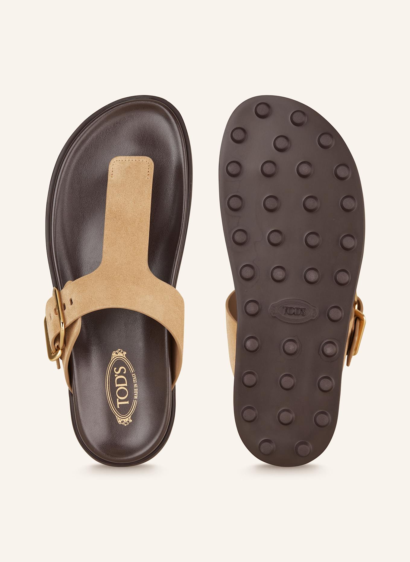 TOD'S Flip flops: CAMEL