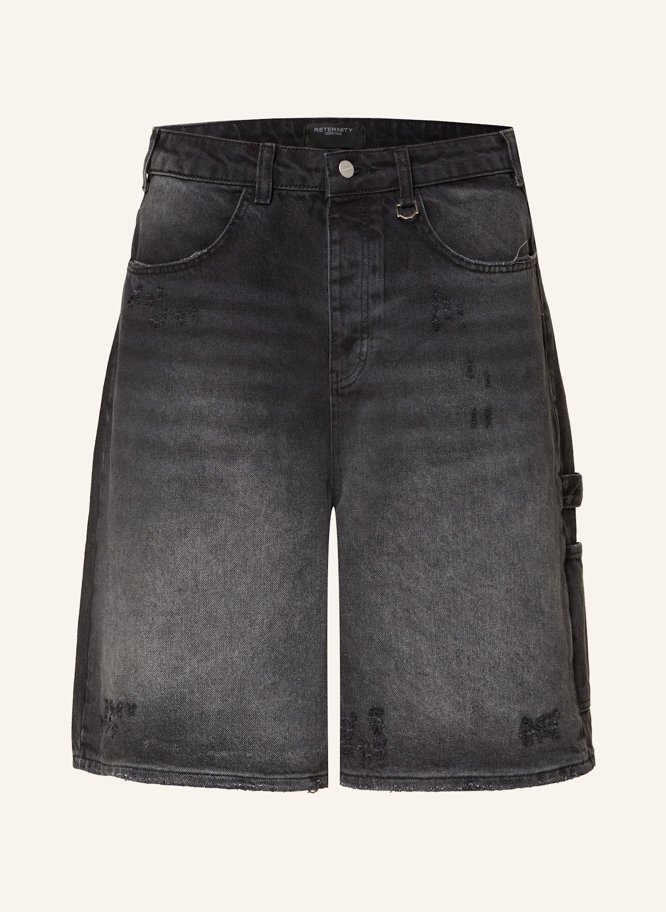 RETERNITY Džínové šortky SIGNE Baggy Loose Fit: WASHED BLACK
