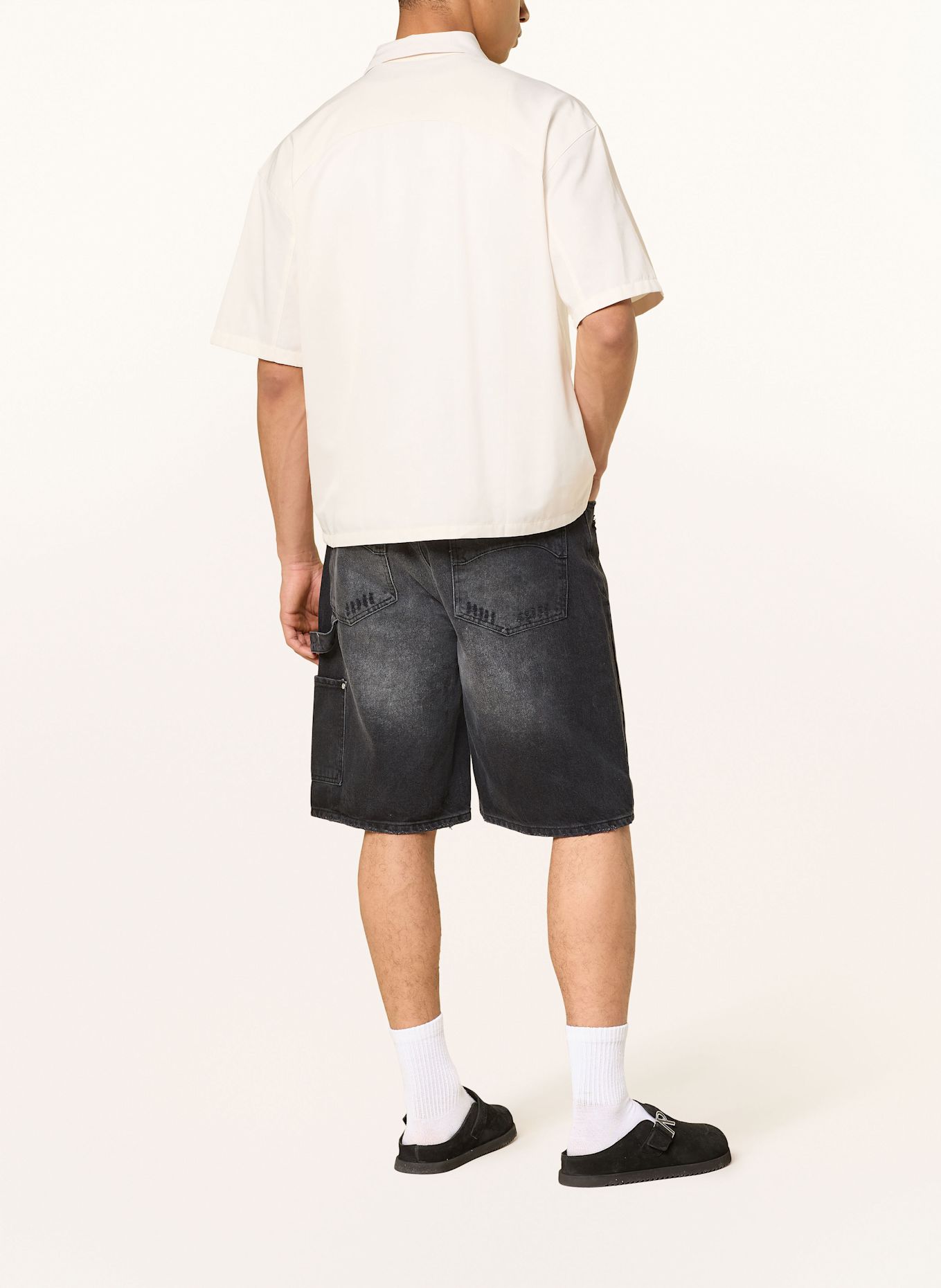 RETERNITY Džínové šortky SIGNE Baggy Loose Fit: WASHED BLACK