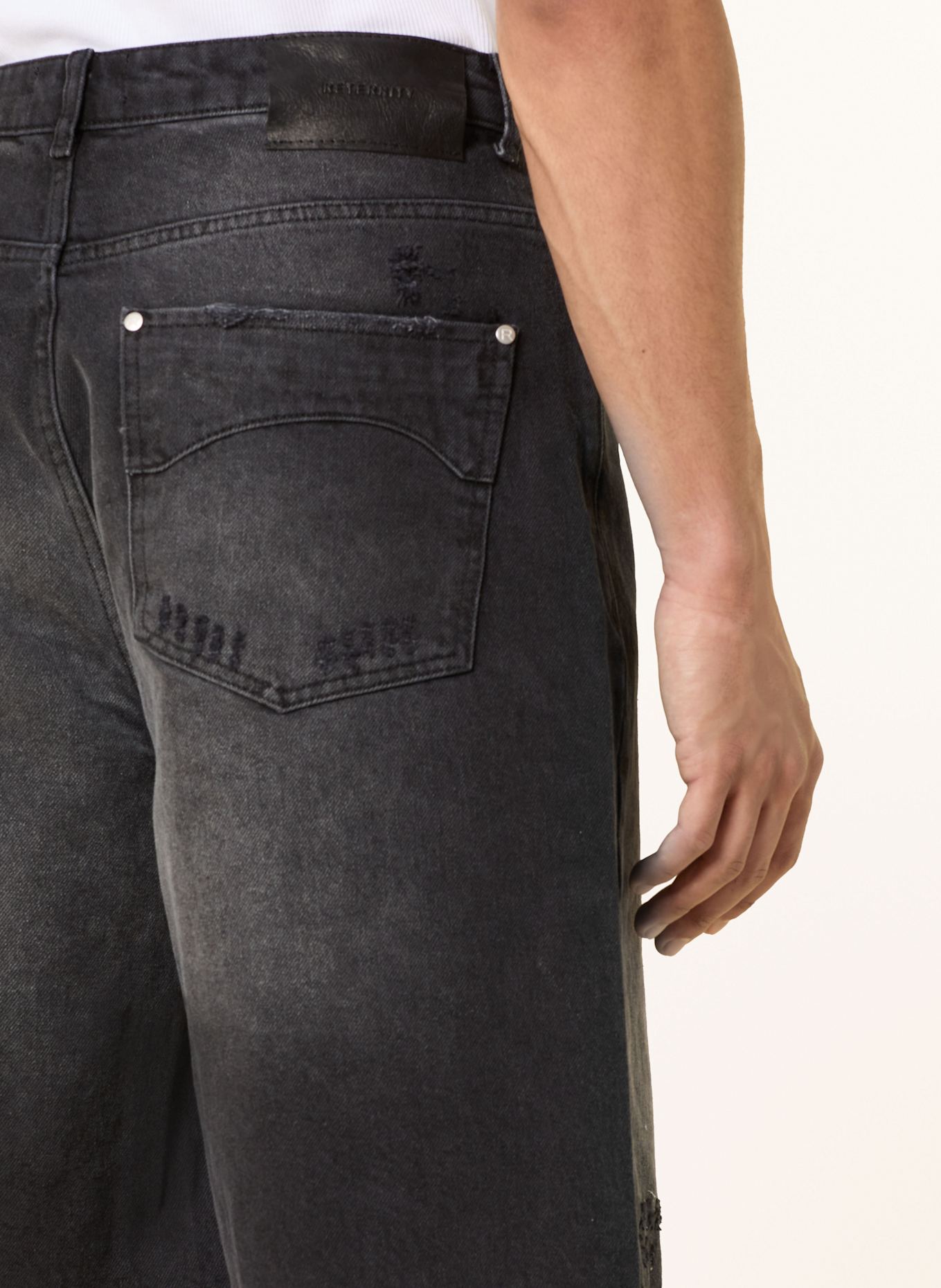 RETERNITY Džínové šortky SIGNE Baggy Loose Fit: WASHED BLACK