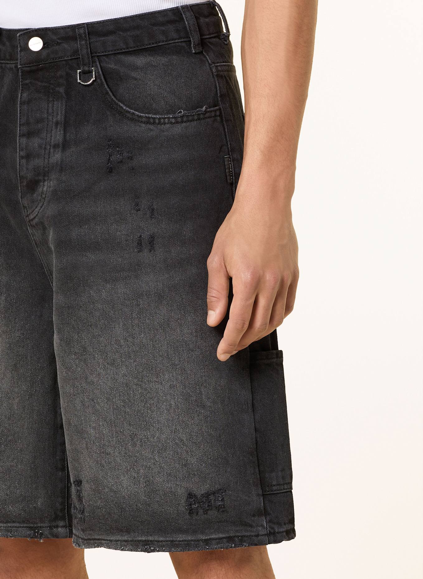 RETERNITY Džínové šortky SIGNE Baggy Loose Fit: WASHED BLACK