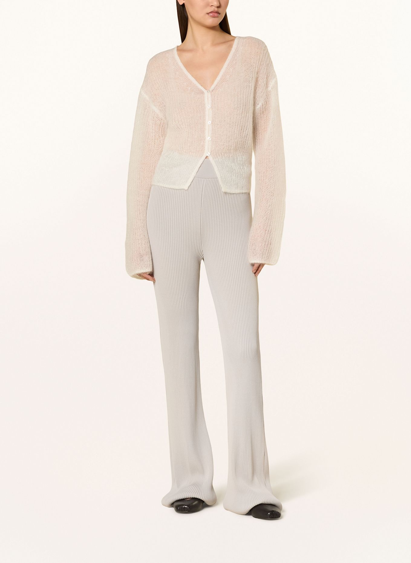 SAMSØE  SAMSØE Strickjacke SAPOPPIE mit Mohair: ECRU