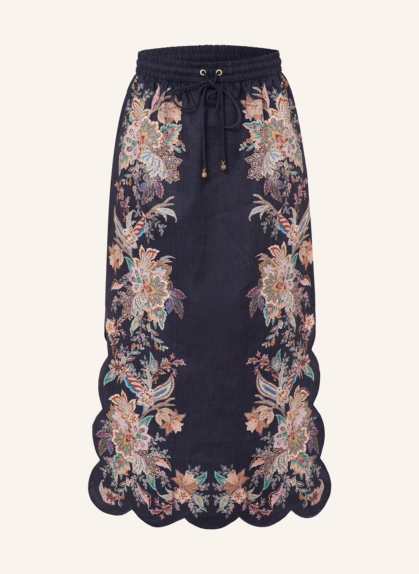 ZIMMERMANN RHIANNON LONG SKIRT IN EMBROIDERED COTTON
