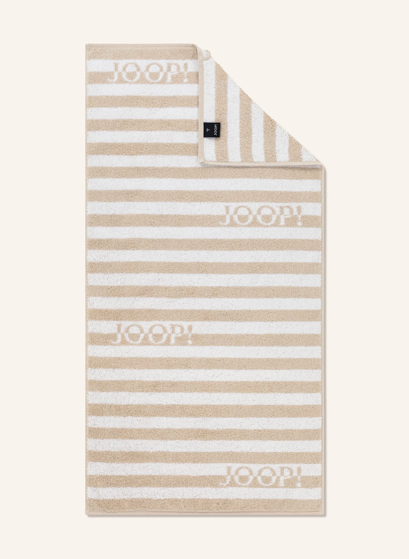 JOOP! Handtuch: BEIGE/ WEISS