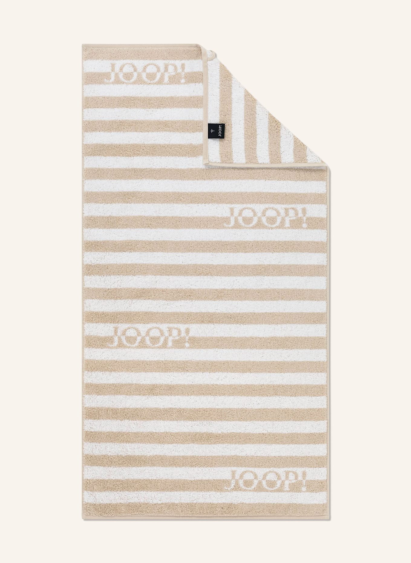JOOP! Duschtuch: BEIGE/ WEISS