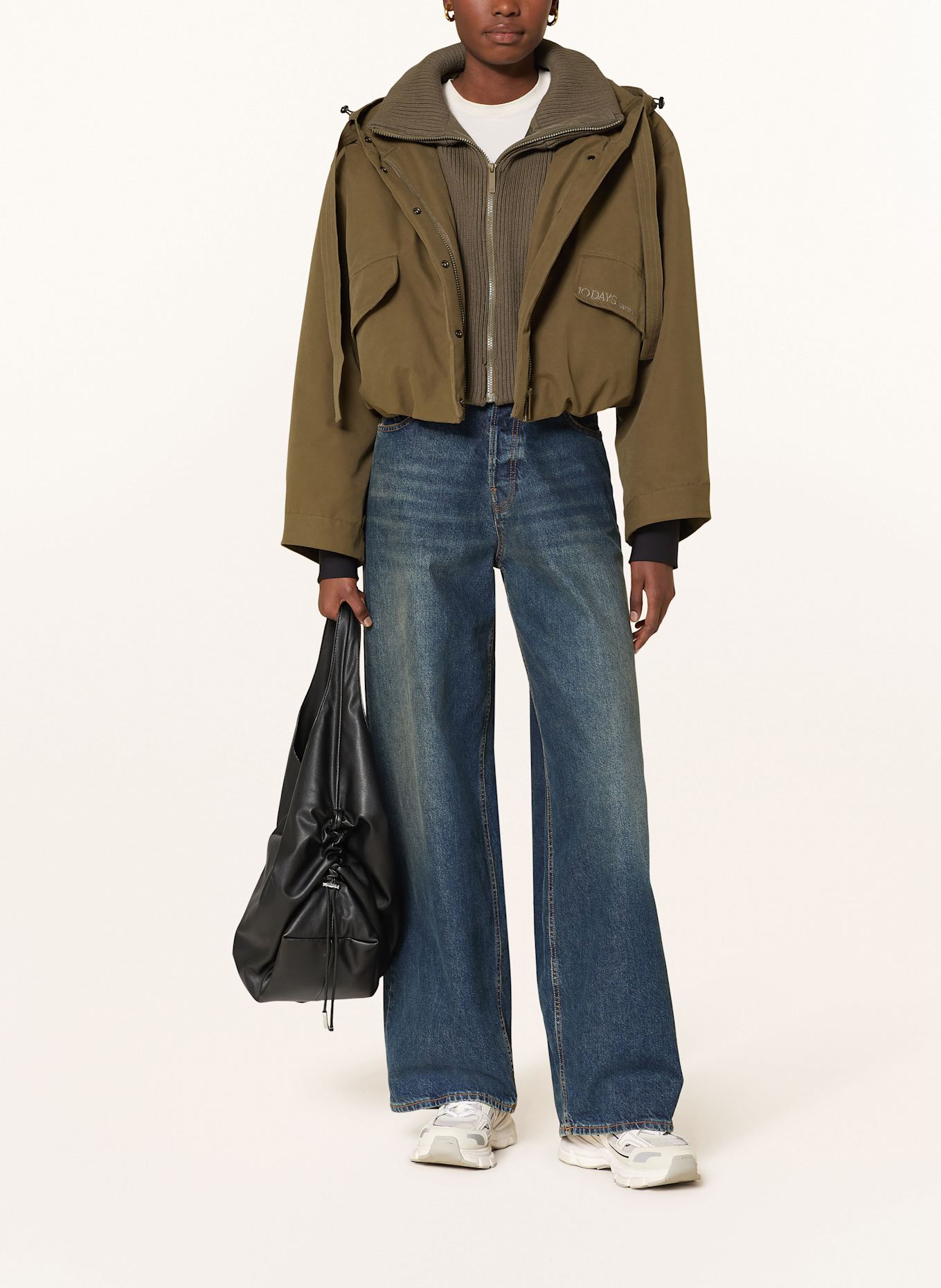 10DAYS Jacke mit Blende: OLIV