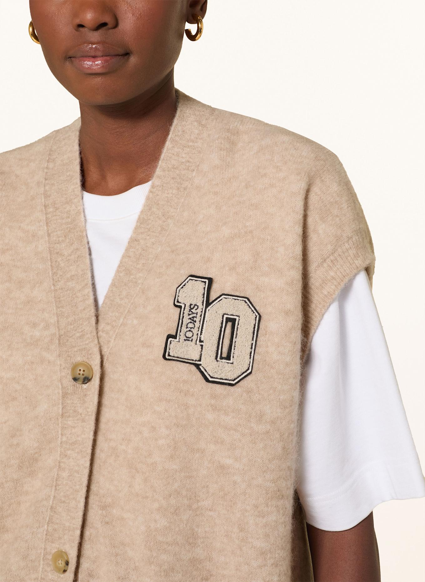 10DAYS Strickweste mit Alpaka: BEIGE