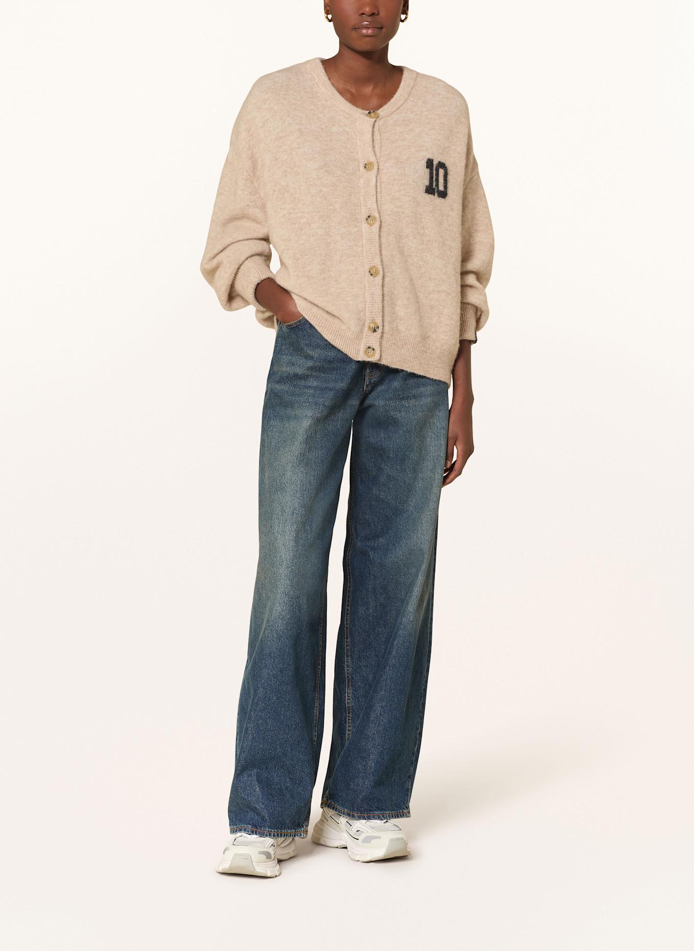 10DAYS Strickjacke mit Alpaka: BEIGE