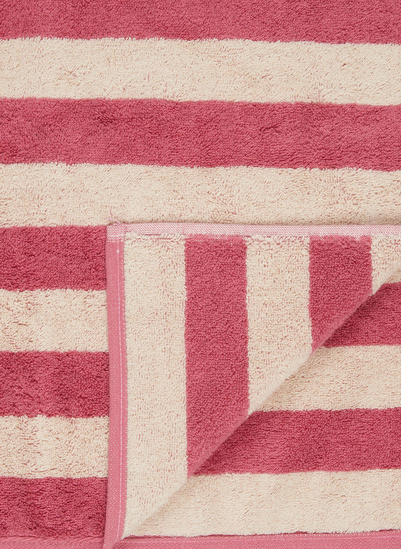 Cawö Handtuch LINES: PINK / ECRU