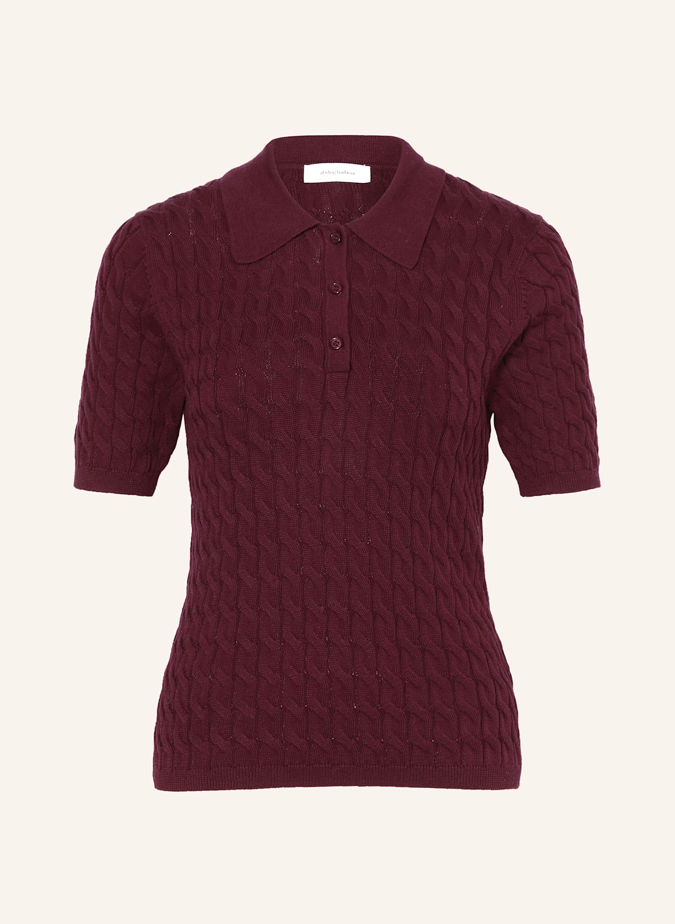 darling harbour Strick-Poloshirt: DUNKELROT