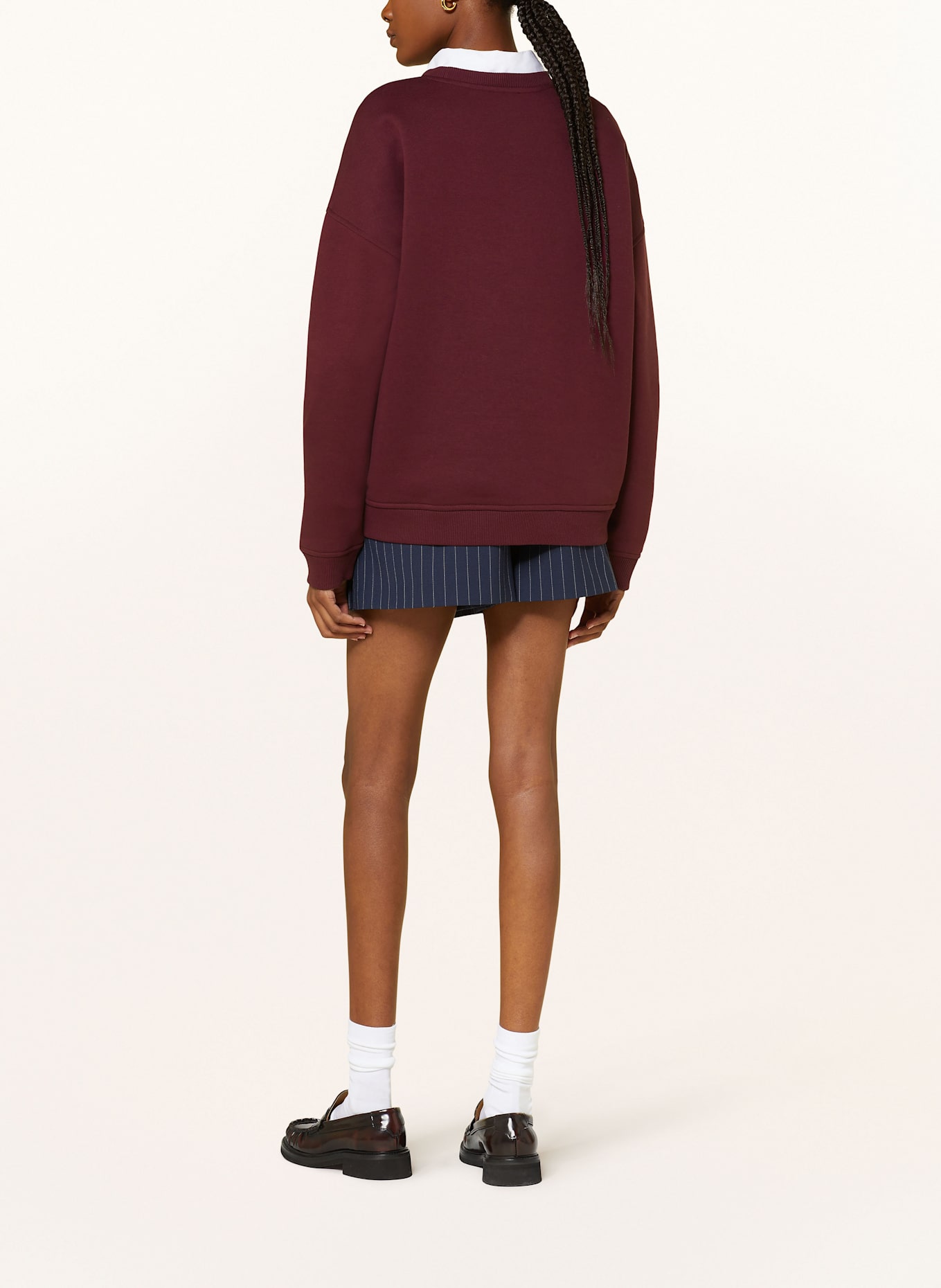 MRS & HUGS Sweatshirt: DUNKELROT