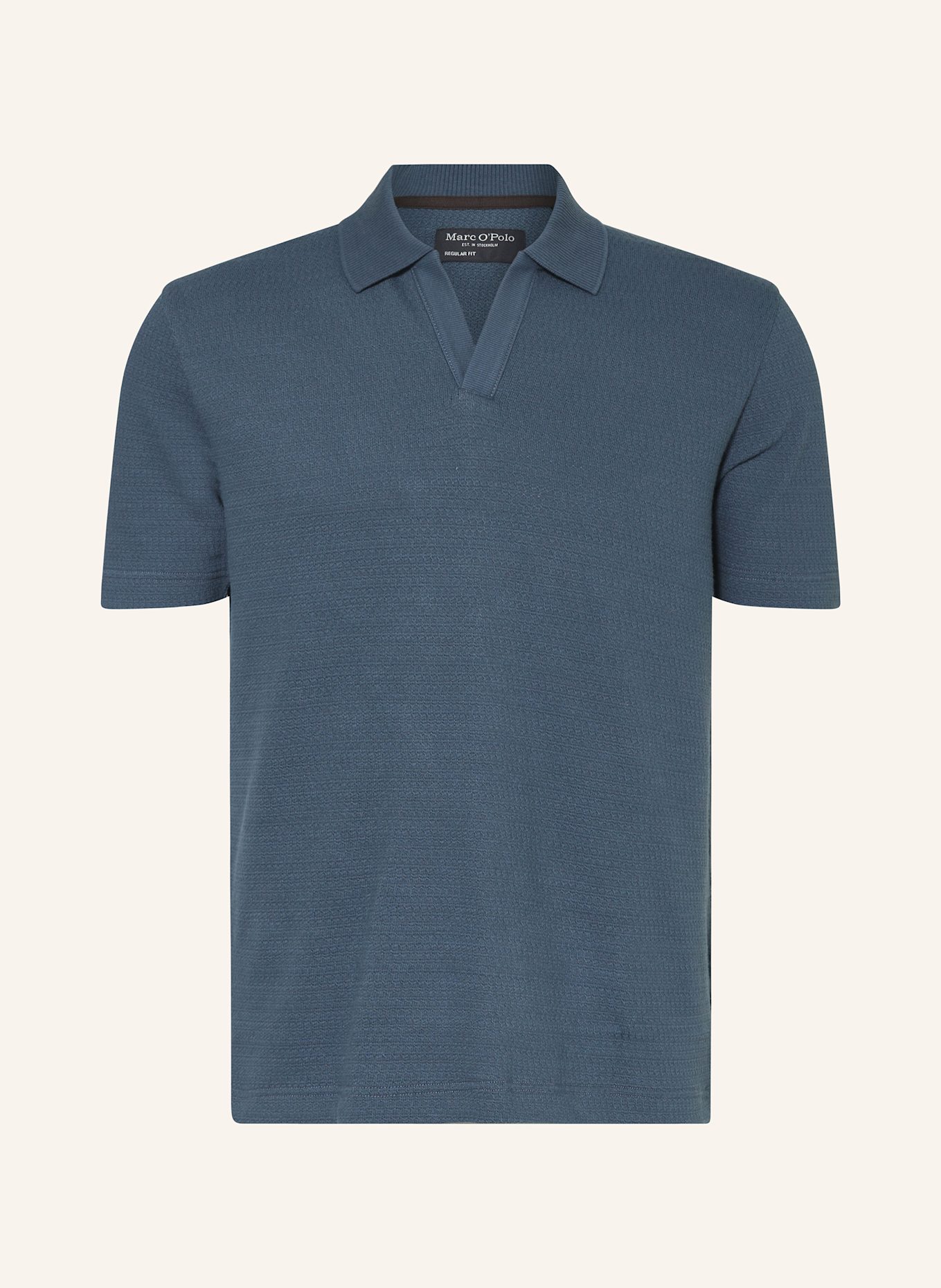 Marc O'Polo Strick-Poloshirt Regular Fit: PETROL