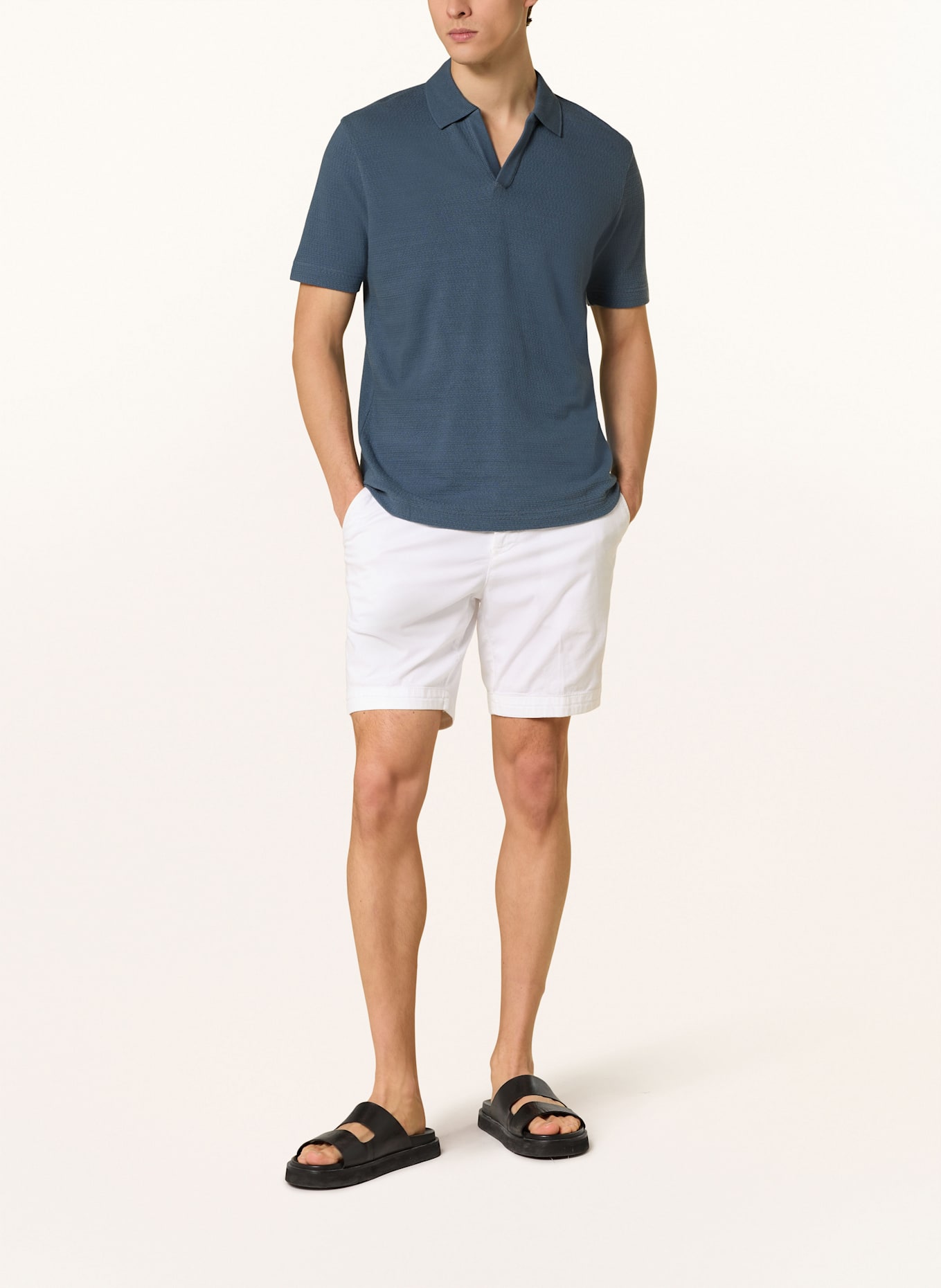 Marc O'Polo Strick-Poloshirt Regular Fit: PETROL