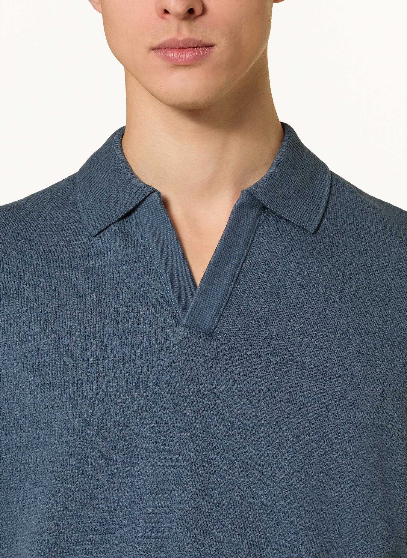 Marc O'Polo Strick-Poloshirt Regular Fit: PETROL