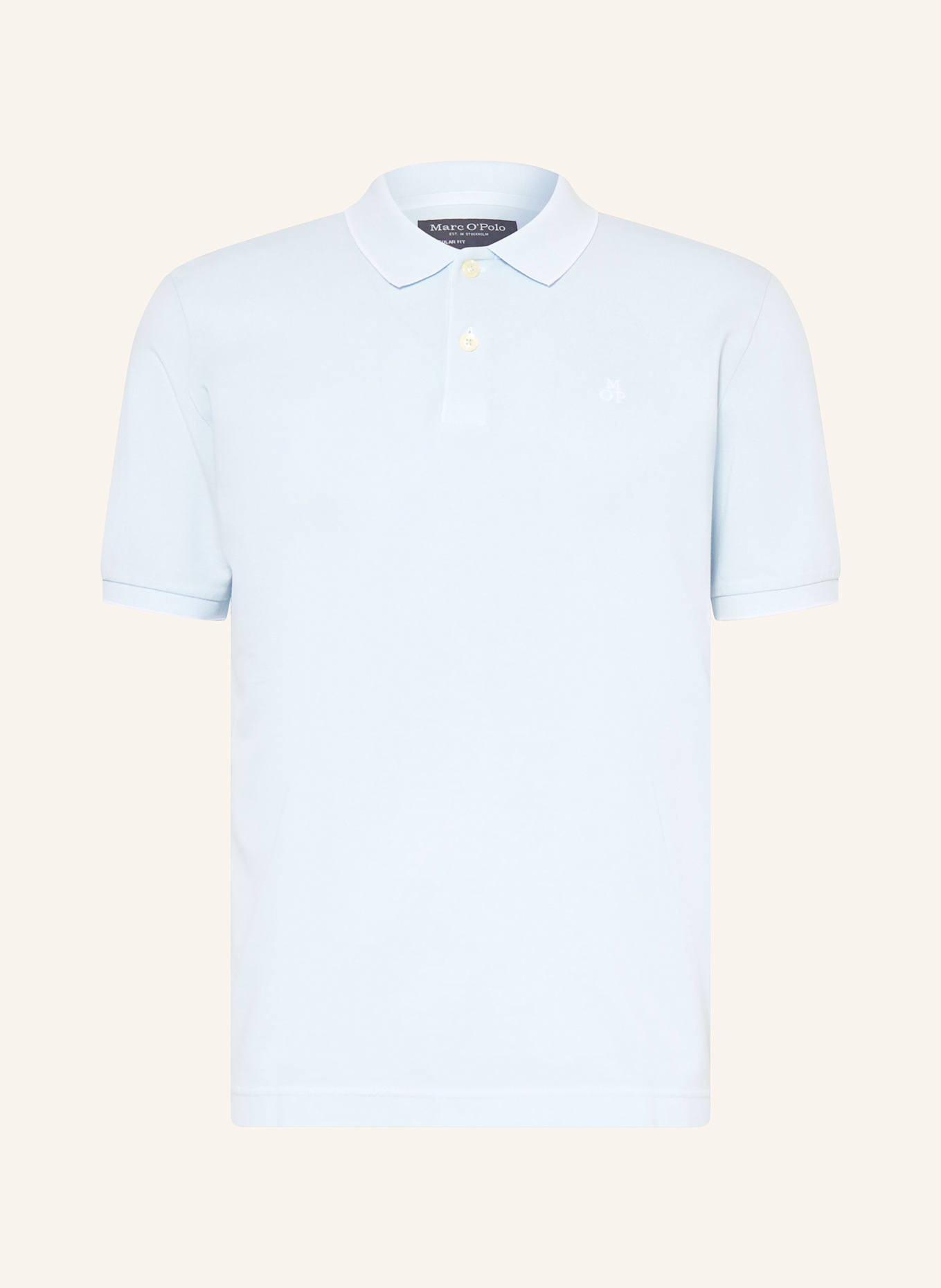Marc O'Polo Piqué-Poloshirt Regular Fit: HELLBLAU