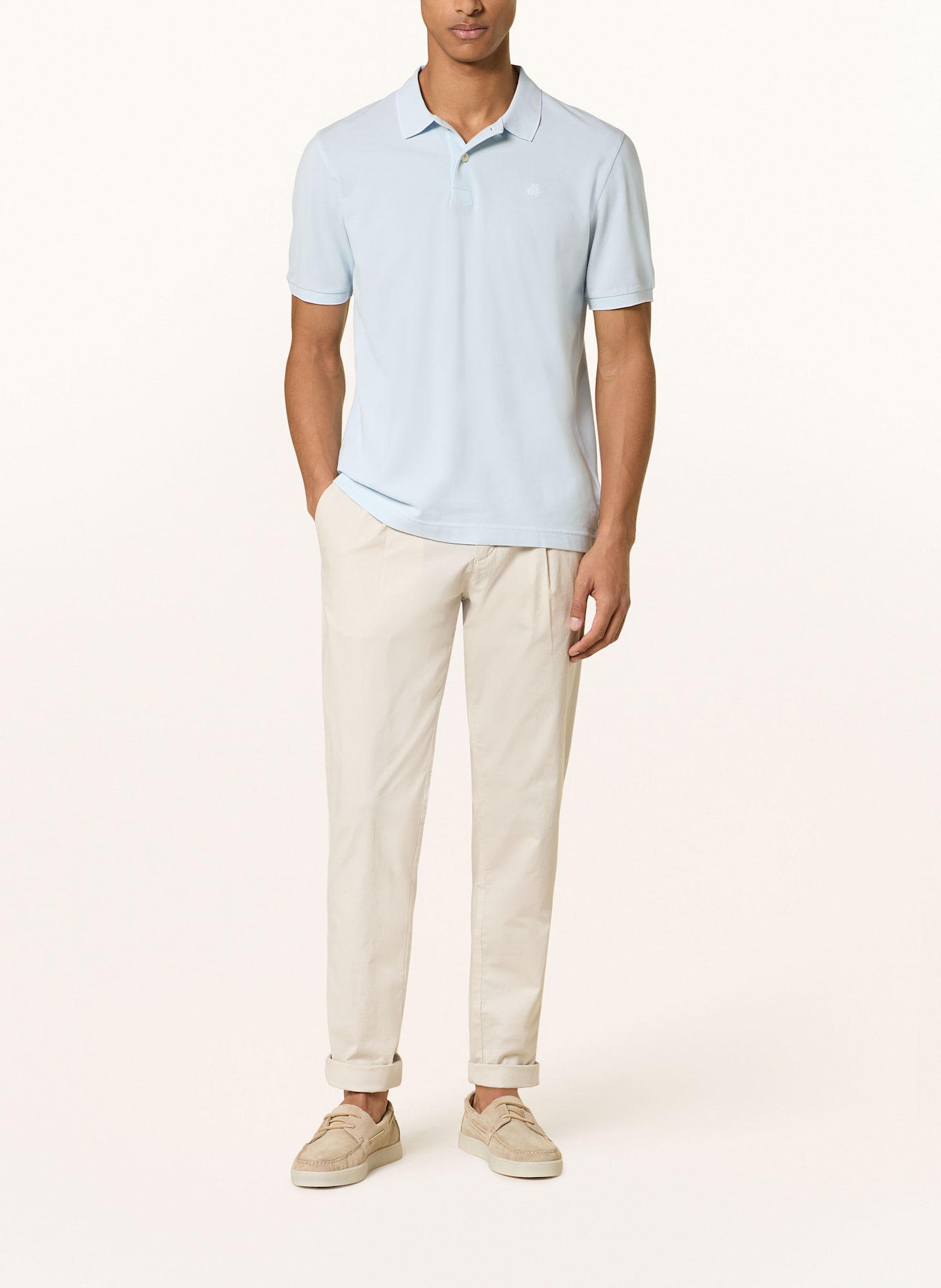 Marc O'Polo Piqué-Poloshirt Regular Fit: HELLBLAU