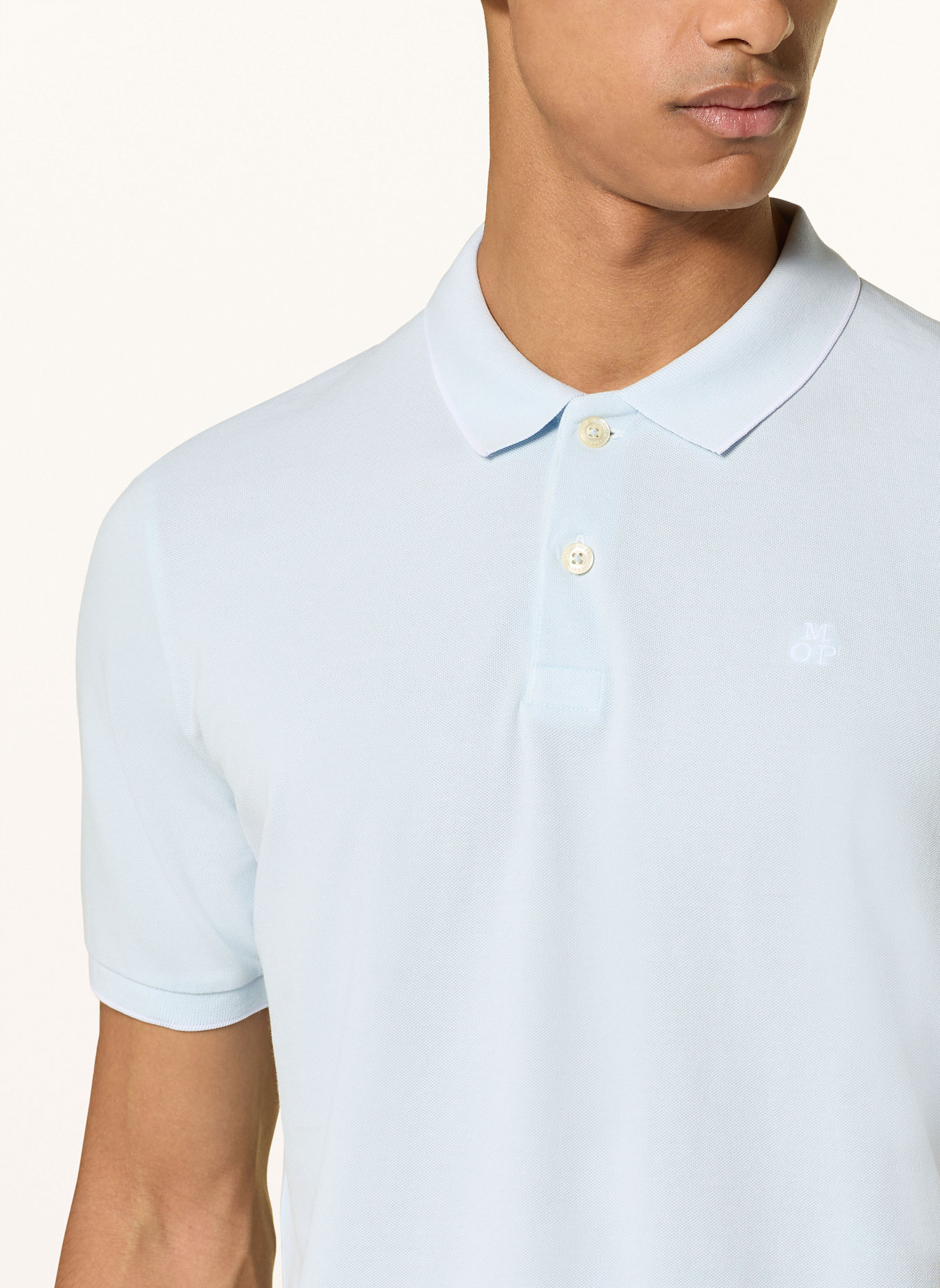 Marc O'Polo Piqué-Poloshirt Regular Fit: HELLBLAU